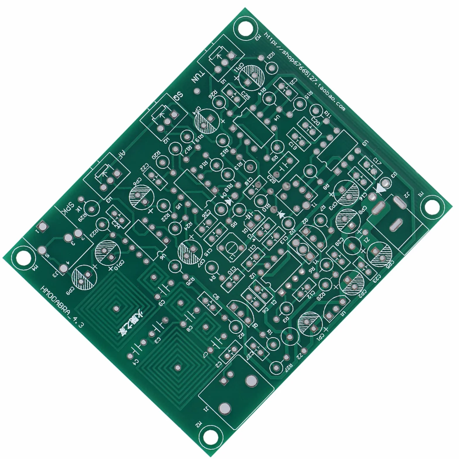 Generic Flugfunkempfänger, Hochempfindliches Bausatz Zum Empfangen von Anrufen Vom Flugzeug Zum Tower, Grünes PCB-Material, 9,2 X 7,5 cm