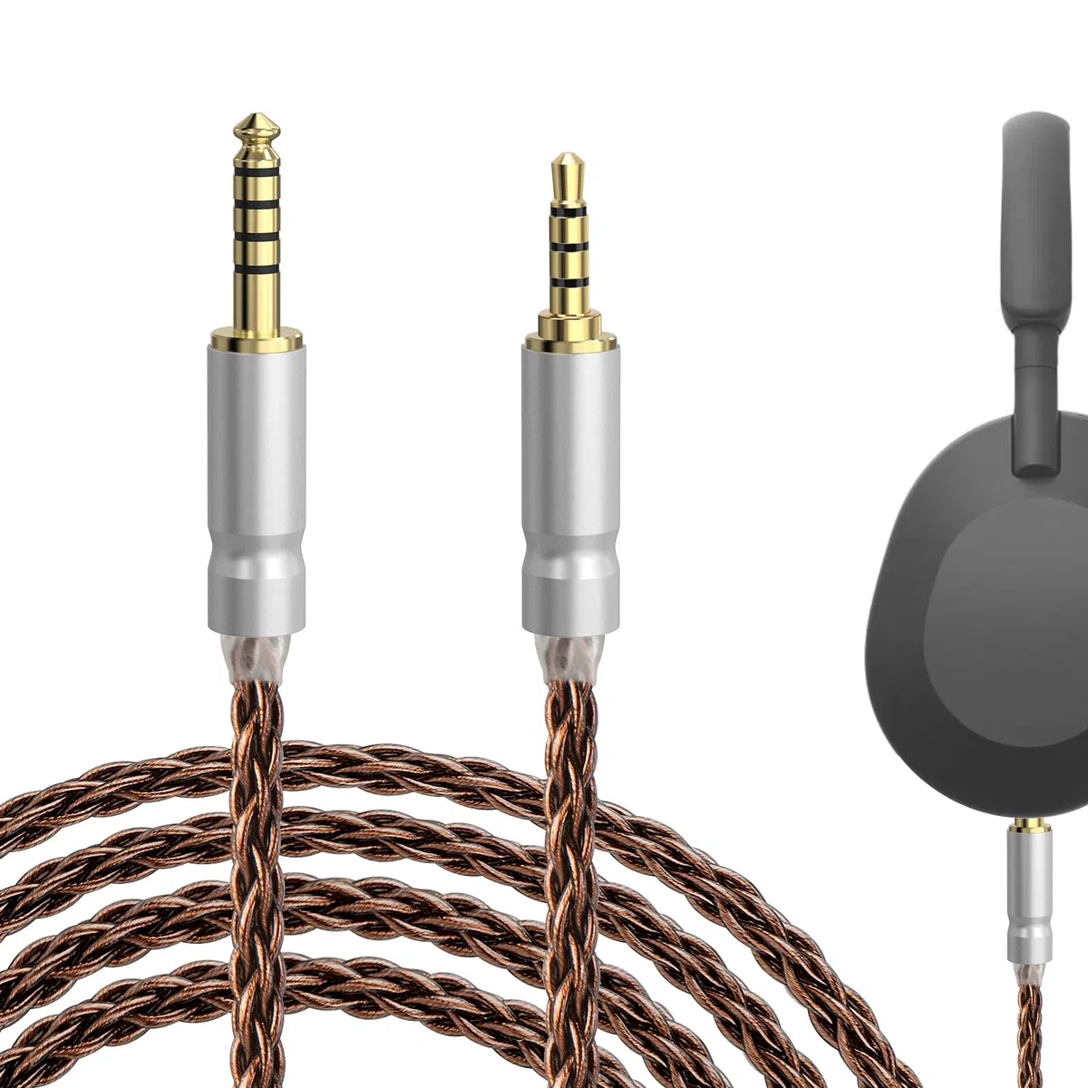 GEEKRIA Apollo 6NOCC Kupfer Upgrade-Audiokabel kompatibel mit Sony WH-1000XM6/1000XM5/1000XM4, 4,4 mm auf 3,5 mm Ersatzkabel für Kopfhörer (9,8 ft / 3 m)