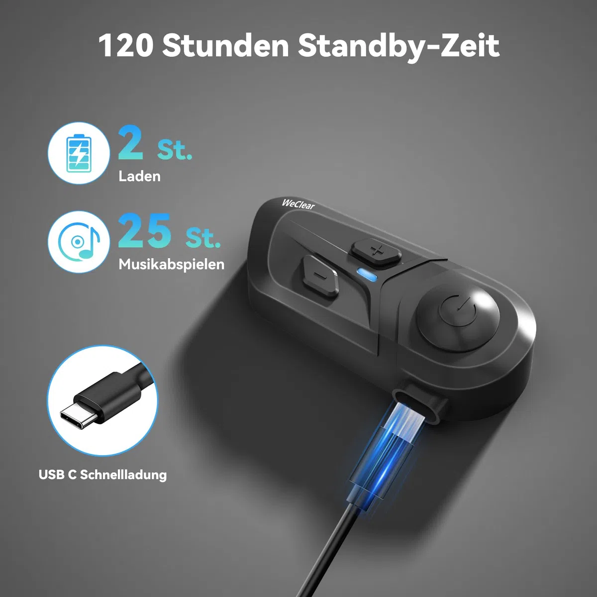 L1 Motorradhelm Headset, Helm Bluetooth Kopfhörer mit Sprachassistent, Geräuschunterdrückung Bluetooth-Headset, 40mm HiFi Lautsprecher, IP67 Wasserdicht