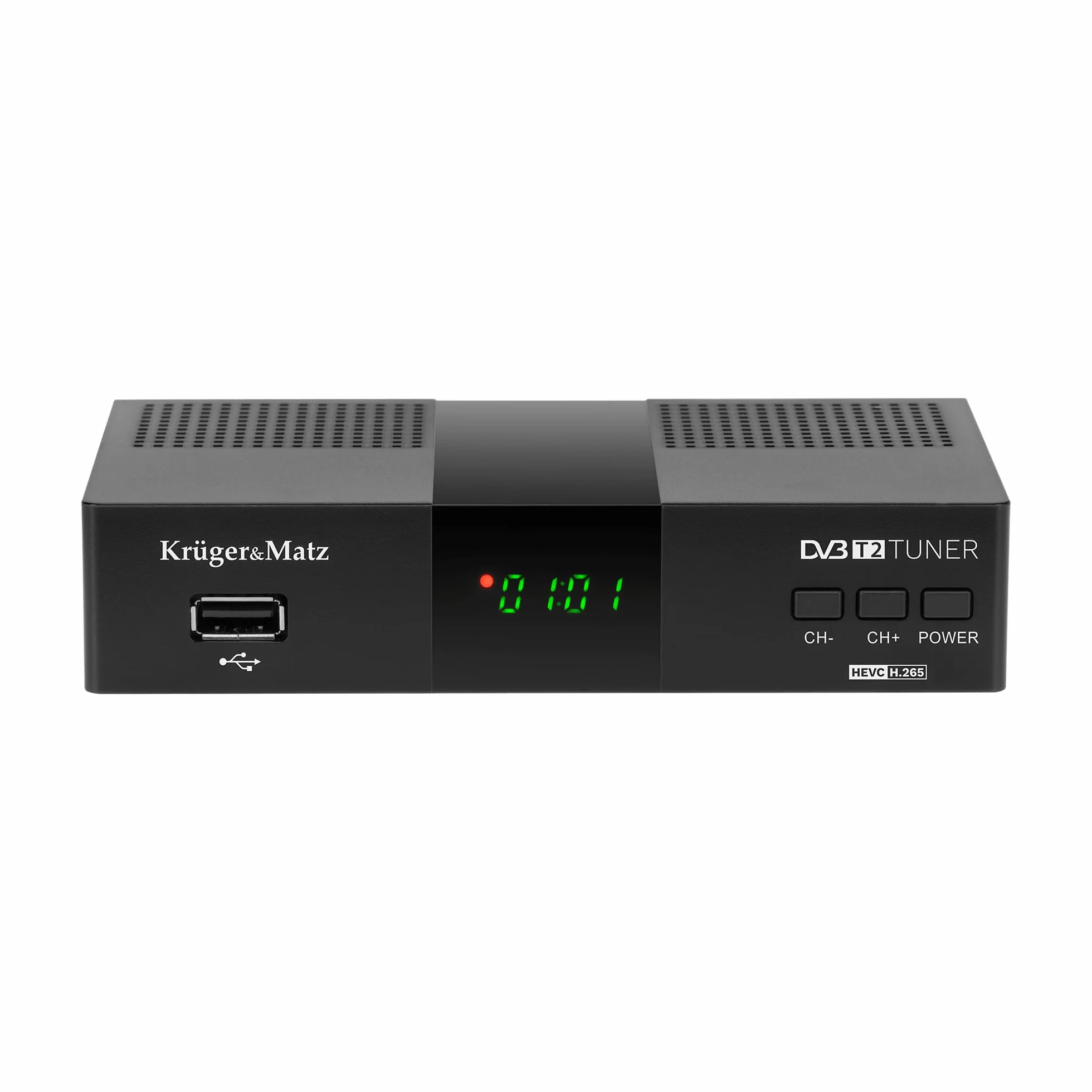 Krüger&Matz Tuner DVB-T2 H.265 HEVC Auflösung 1920x1080 px KM0550D Timer Timeshift Teletext Favoriten Kanäle 512 MB RAM