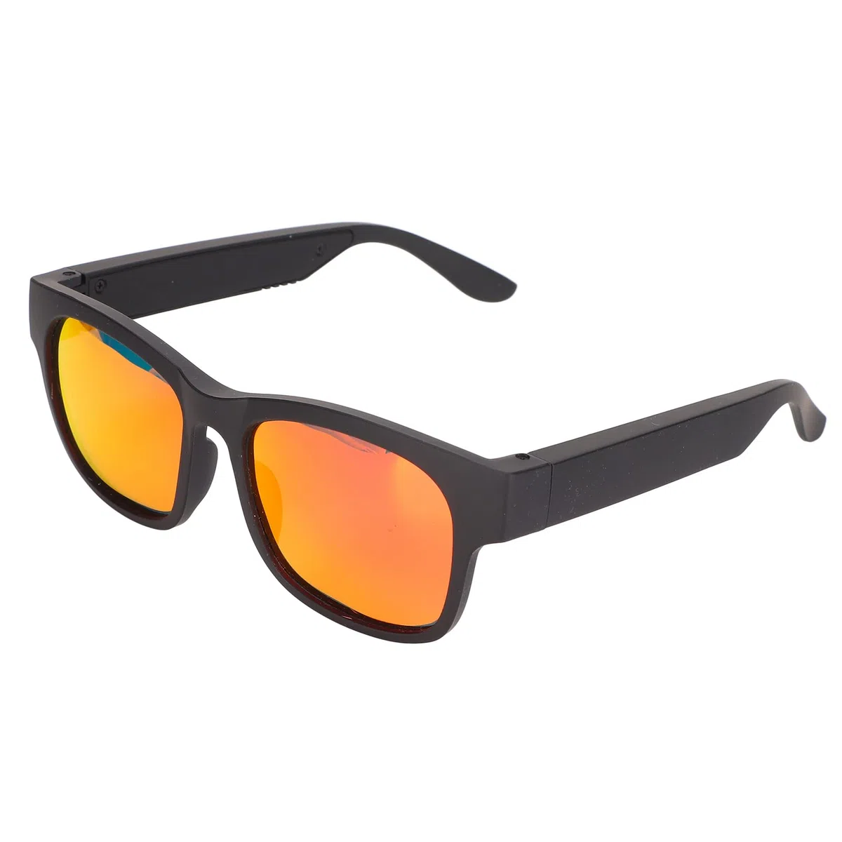 Sonnenbrille mit Kopfhörer, Intelligente Brille Zum Radfahren, Laufen, Geräuschunterdrückung (Gold blenden)