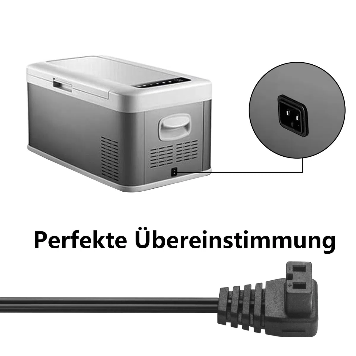 Strom-Ladegerät für Dometic, Waeco Kühlbox, Alpicool, ARB, ICECO, Kesse, CF-18, 230V Adapter, Auto Kühlschrank Kabel, Kompressor-Kühlbox KFZ Steckdose