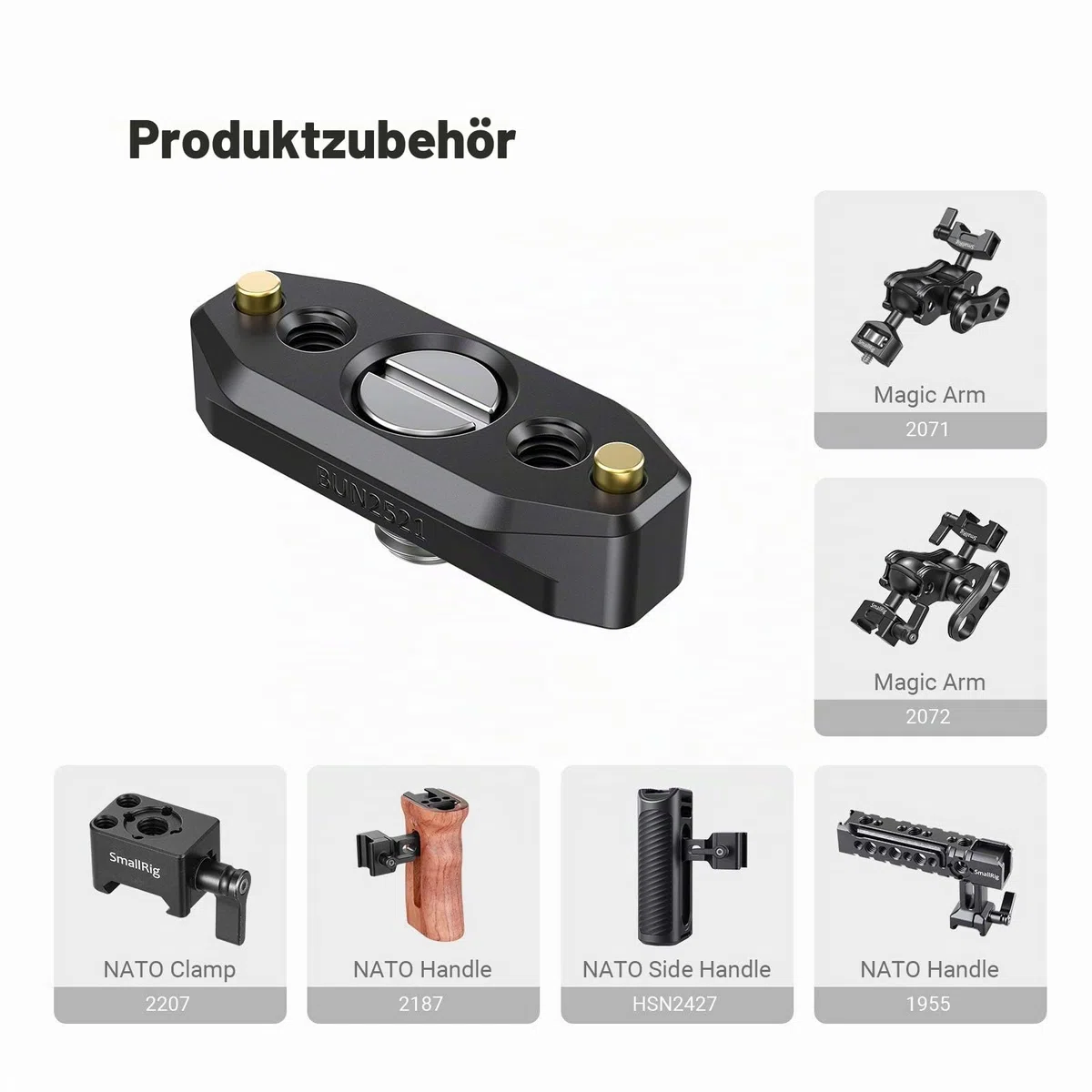 SMALLRIG NATO Rail (48mm) NATO Schiene mit Feststellschraube für ARRI Standard - BUN2521B
