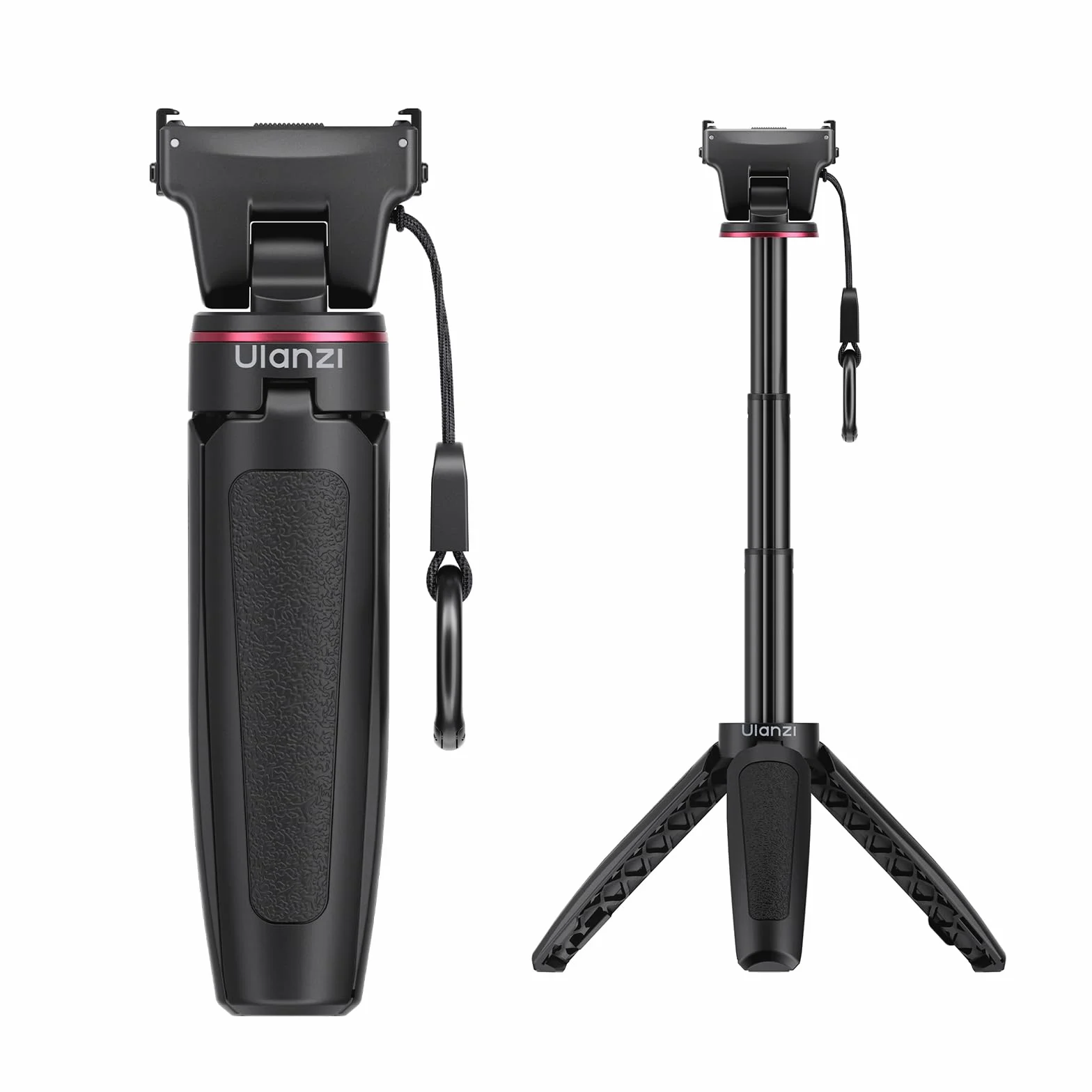 ULANZI MT99 Mini Stativ mit Magnetischer Schnellverschluss für DJI Osmo Action 6/Nano, 2-in-1 Selfie Stick Stativ, Leicht und tragbar, 26cm Action Kamera Stativ - 3-teilige Teleskopstange
