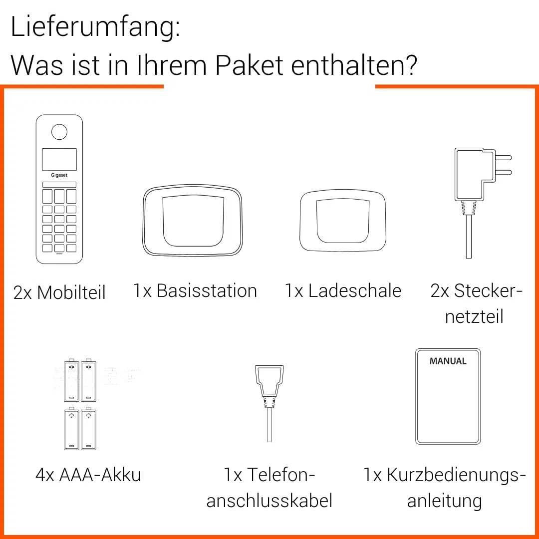 Gigaset Pure 320A Duo - Schnurloses DECT-Telefon mit Anrufbeantworter - mit Call-Block-Taste und Freisprechfunktion - 100 Kontakten, schwarz [Kompatibel in DE, IT, FR, NL, BE, Che, AUT]