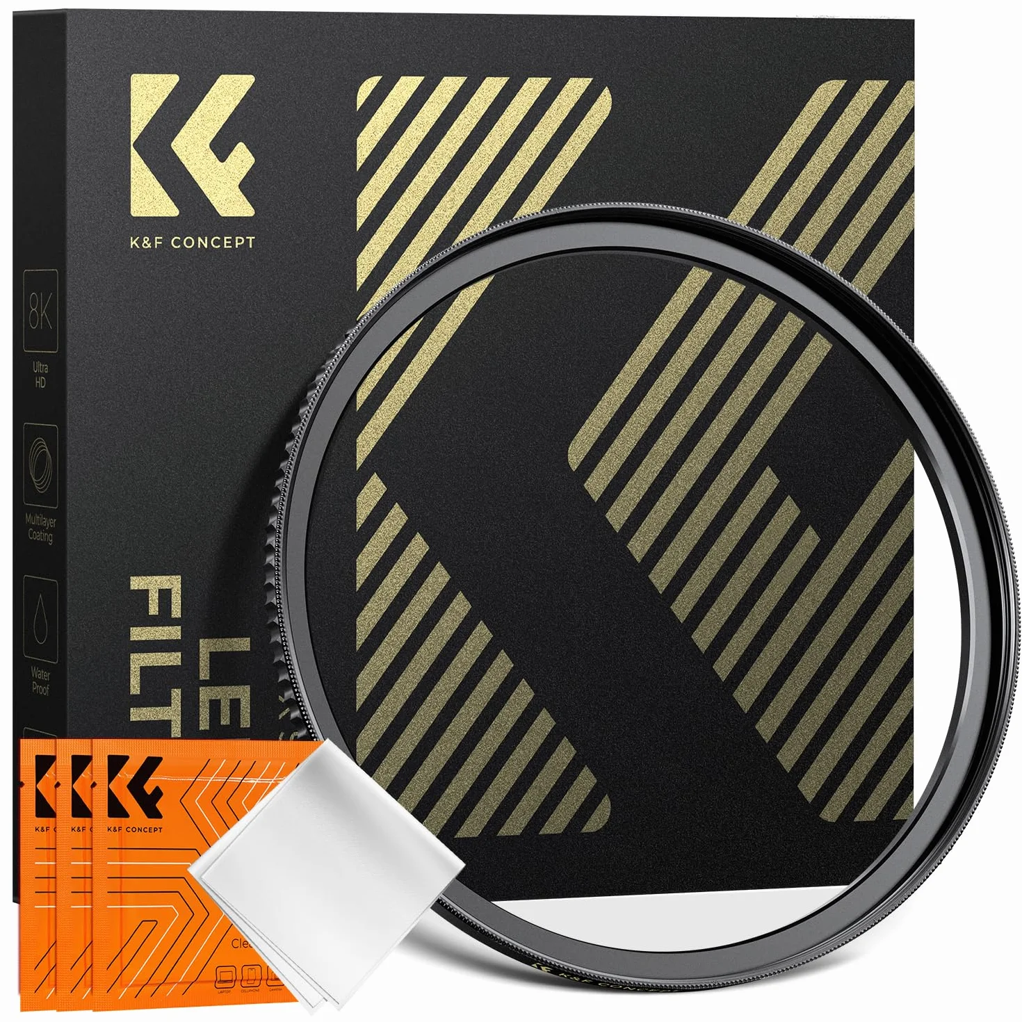 K&F CONCEPTStep Up Ring Filter-Adapterring 67mm-82mm,Objektiv-Adapterring für Filter aus CNC-gefrästem Messing