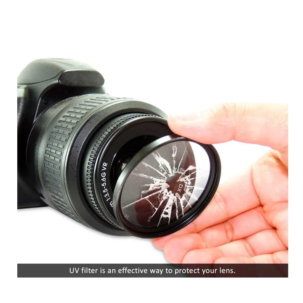 Basics UV-Filter für Nikon Z50II spiegellose Kamera mit Nikkor Z DX 50-250 mm f/4.5-6.3 VR-Objektiv, 62 mm, ultradünner Schutz, ultravioletter Filter