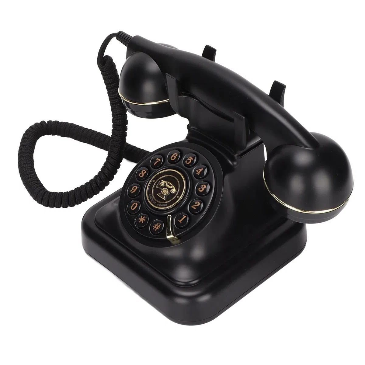 Dpofirs Antikes Telefon, Vintage-Festnetztelefon für Zuhause, Büro, Café, Bar, Altmodisches Festnetz-Retro-Festnetztelefon für Heimdekoration, Ornament