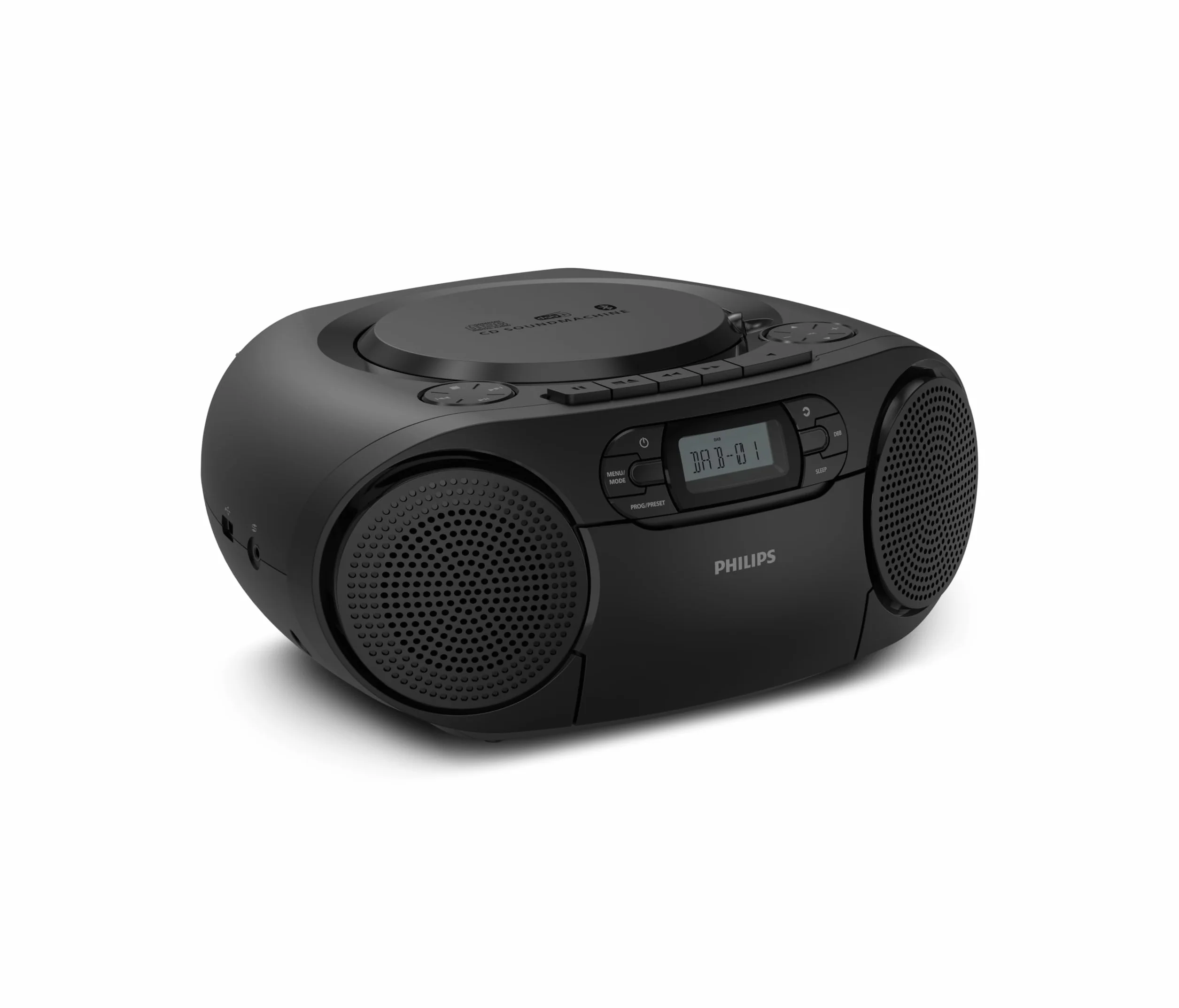Philips TAZ2500 Tragbare CD-Soundmaschine mit Kassettenspieler, DAB+/FM Radio, Bluetooth 6.0, USB-Wiedergabe, Audio-Eingang, Dynamische Bassverstärkung, Stereolautsprecher, Netz-/Batterieversorgung