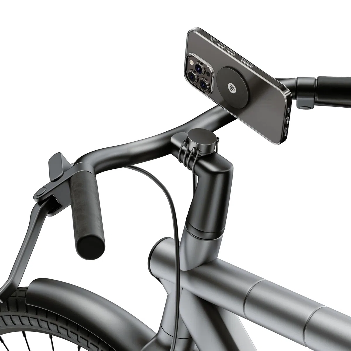 Shapeheart Magnetische Fahrrad Handyhalterung - Einhändiges Anbringen - Universelle Lenkerhalterung für MTB, Motorrad, E-Scooter - Inklusive Metallplatte - Stabiler und Schneller Halt | Für glatte Handyhüllen | Lenker & Vorbau 20–50 mm | 1-Hand-Bedienung