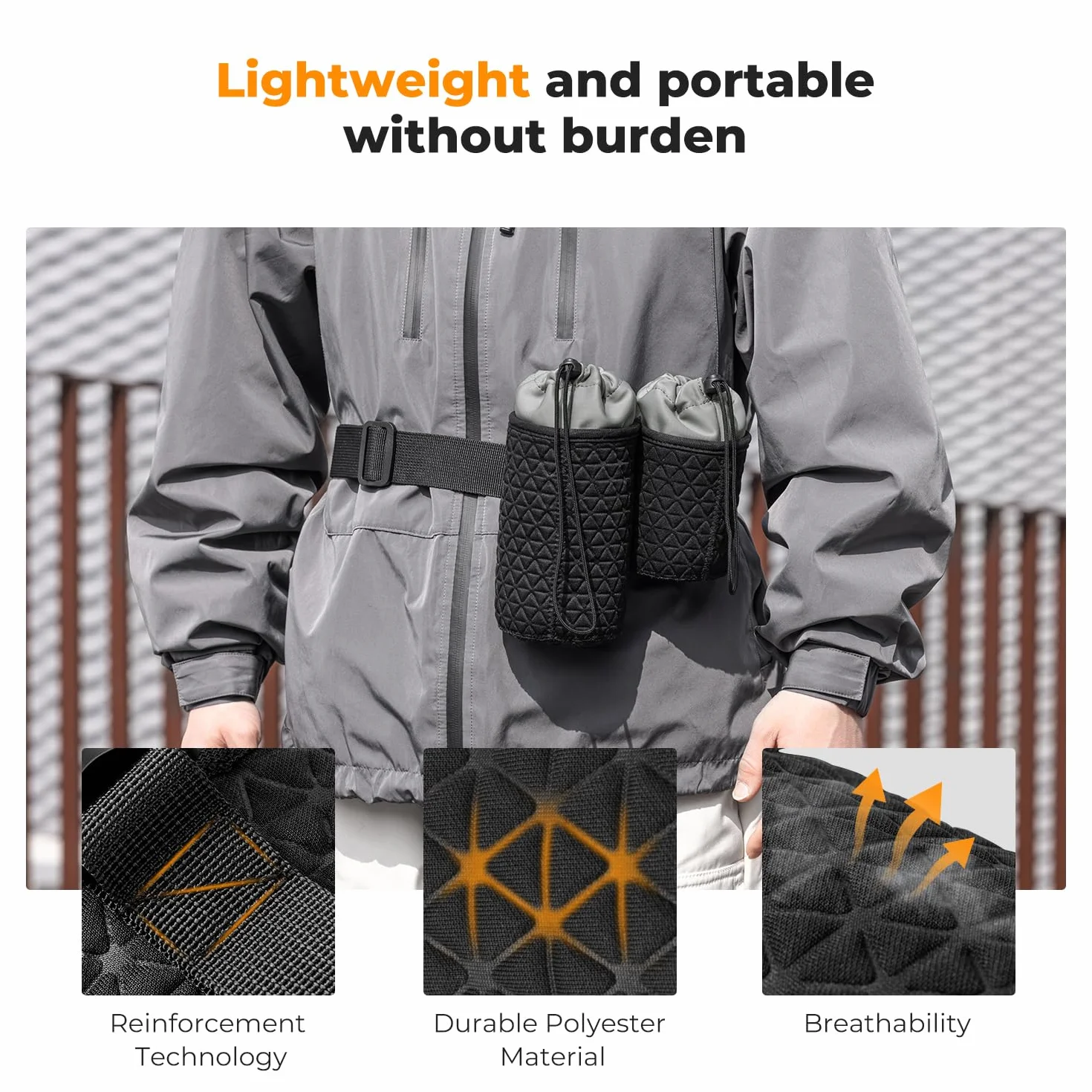 K&F Concept Objektivtasche, Objektivbeutel für Kameraobjektive in 4 Größen, weiche Objektivtasche mit Kordelzug für Canon, Nikon, Sony, Fuji, Sigma, Geeignet für tägliche und professionelle Fotografie