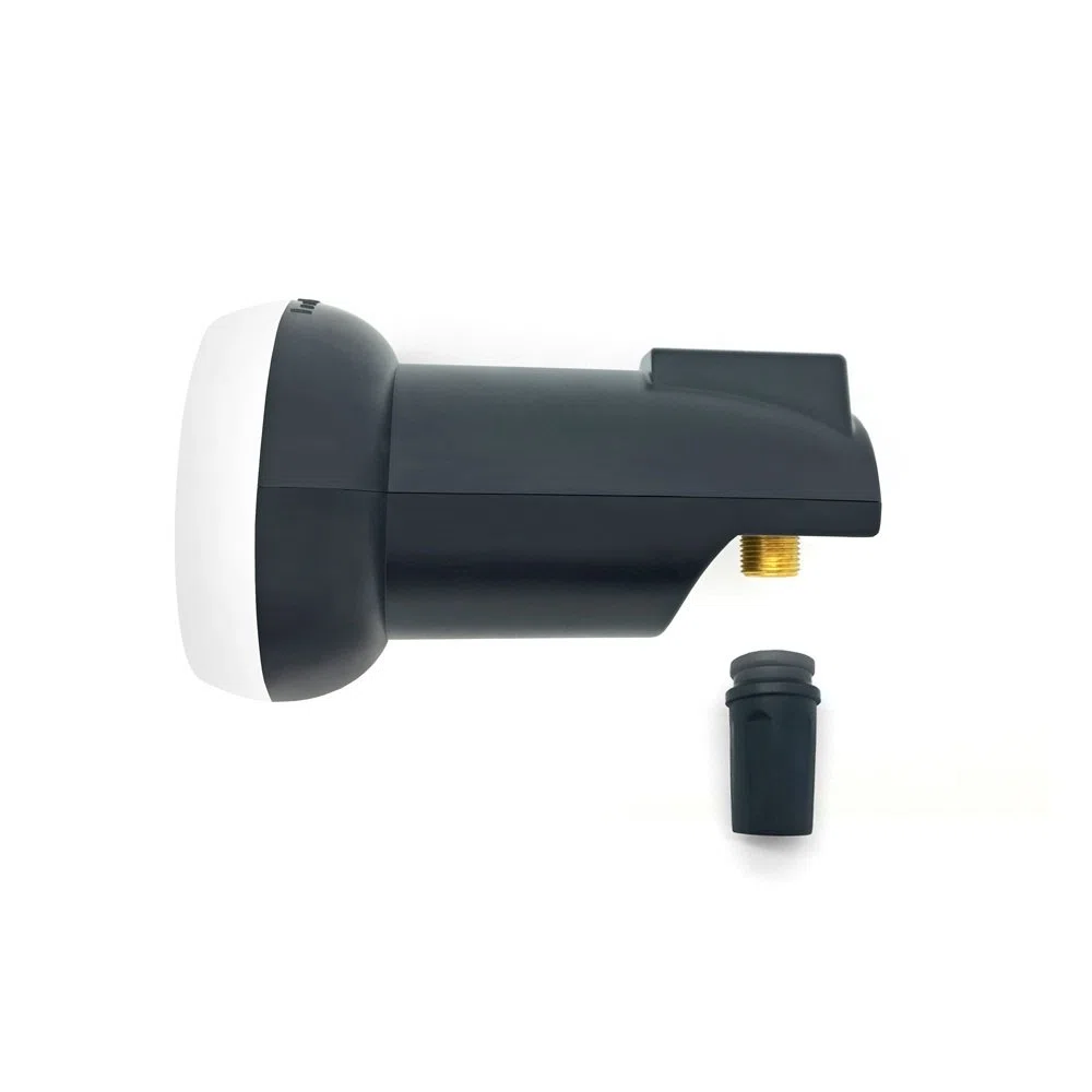 ARLI 60cm HD Sat Anlage Single LNB 1 Teilnehmer lichtgrau UHD 4K + 2X F-Stecker FullHD