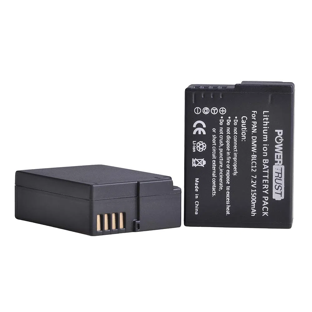 2Pcs DMW-BLC12 DMW-BLC12E Akku und Ladegerät für Panasonic Lumix DMC-FZ1000, FZ1000 II, DMC-FZ300, DMC-FZ200, DMC-G81, DMC-G5, DMC-FZ2000