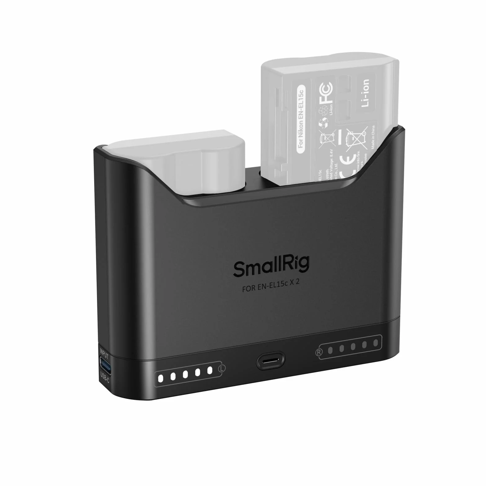 SMALLRIG EN-EL15c Akkuladegerät für Nikon, 2H-Doppel-Kameraladegerät, 22,5W-USB-C-Anschluss, Vollständig für Nikon ZR, Z6III, Zf, Z8, Z7II, Z7, Z6II, Z6, D850, D810, D750, D500, D7500, D7200-5491