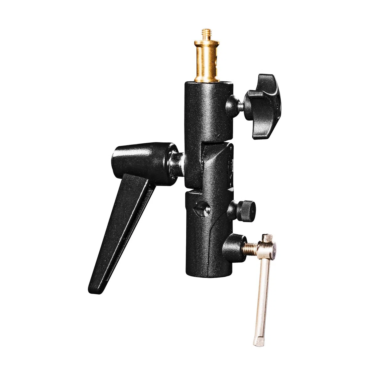 Walimex Pro Schirmhalter neigbar mit Spigotaufnahme schwarz