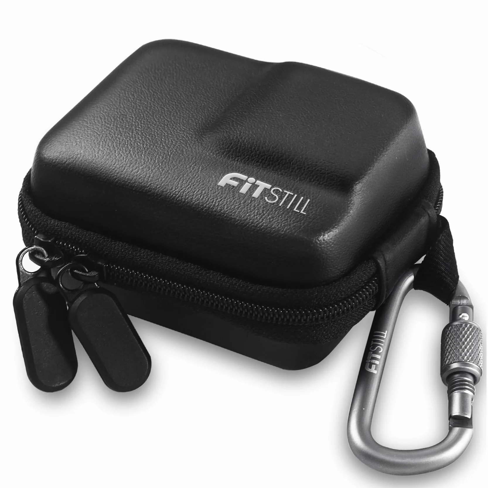 FiTSTILL Schwarze PU-Mini-Aufbewahrungstasche für INSTA360 ace pro 2/ace pro/ace/go Ultra Tragbares Design mit Doppelreißverschluss, Zubehör für Ace Pro 2/Ace Pro/Go Ultra