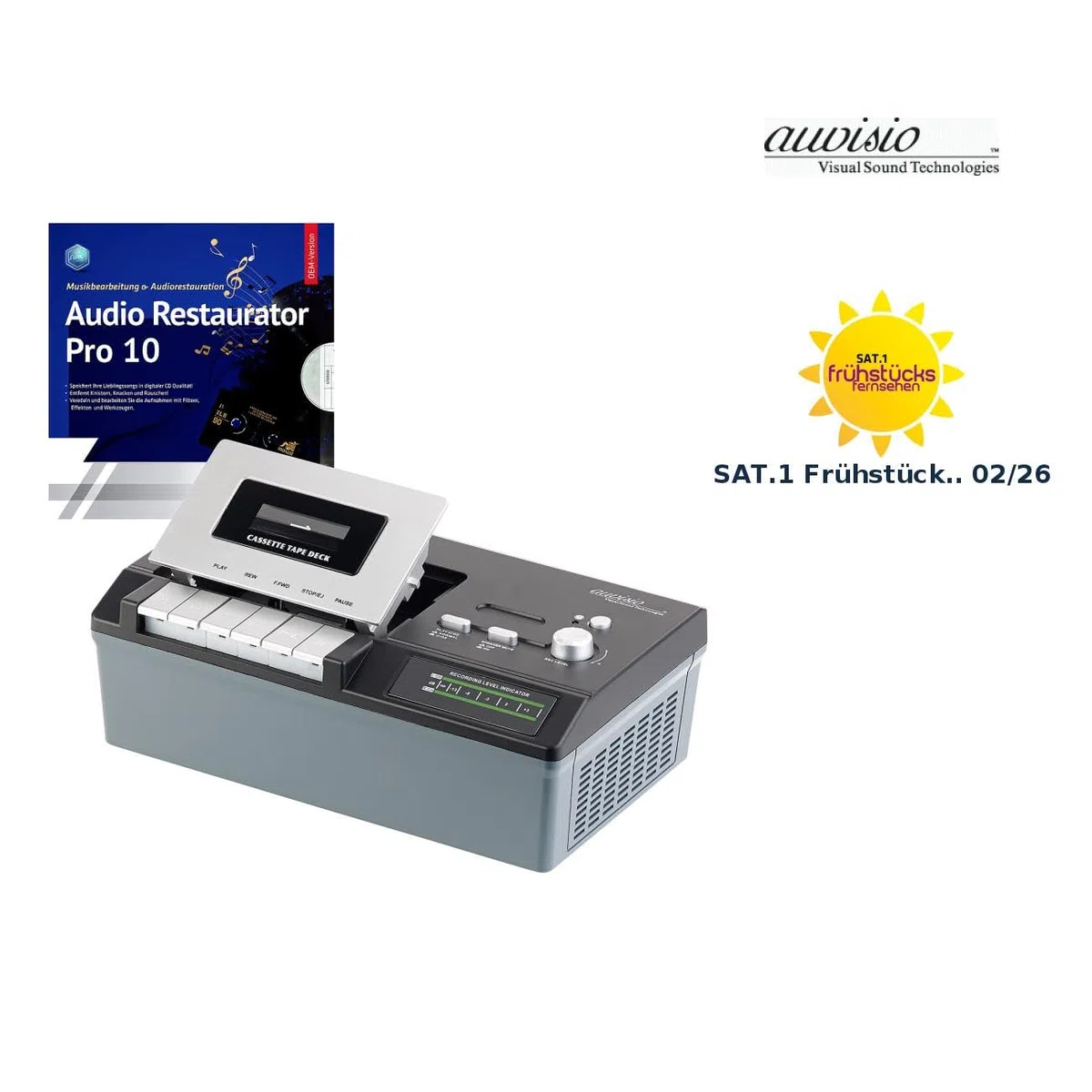 auvisio Kassettenrekorder: USB-Kassetten-Player UCR-2200 zum Abspielen & Digitalisieren (MC digitalisieren, Kassettenspieler, to)