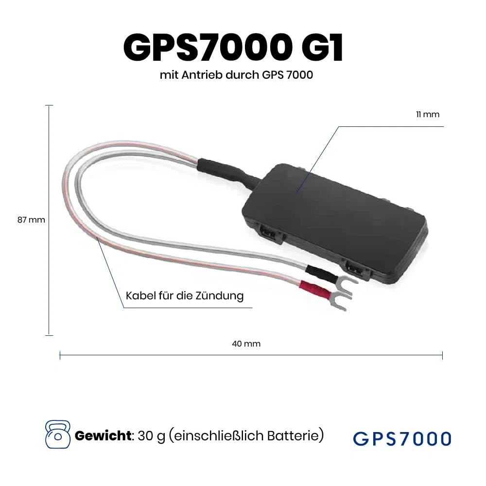 GPS7000 Versteckter 4G-GPS-Tracker mit 2-Draht-Anschluss für Pkw und LKW, Echtzeit-Ortung, 90-tägige Testphase inklusive, optionales Abonnement, Keine versteckten Gebühren