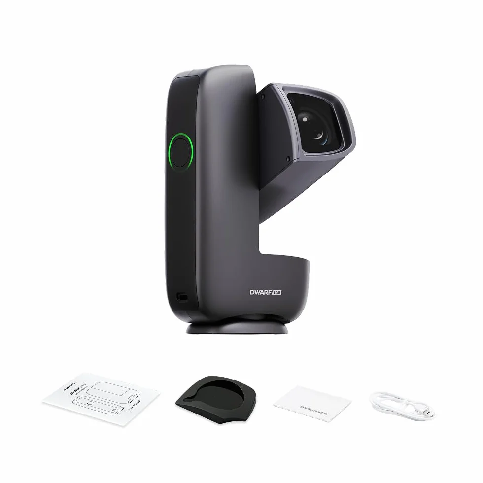 DWARFLAB Dwarf Mini Smart Teleskop - 840g (1,85 lbs) Ultra-Tragbares Astronomisches Teleskop für Astrofotografie mit Integrierten Filtern, Auto GOTO, AZ/EQ-Modus und Cloud-Verarbeitung
