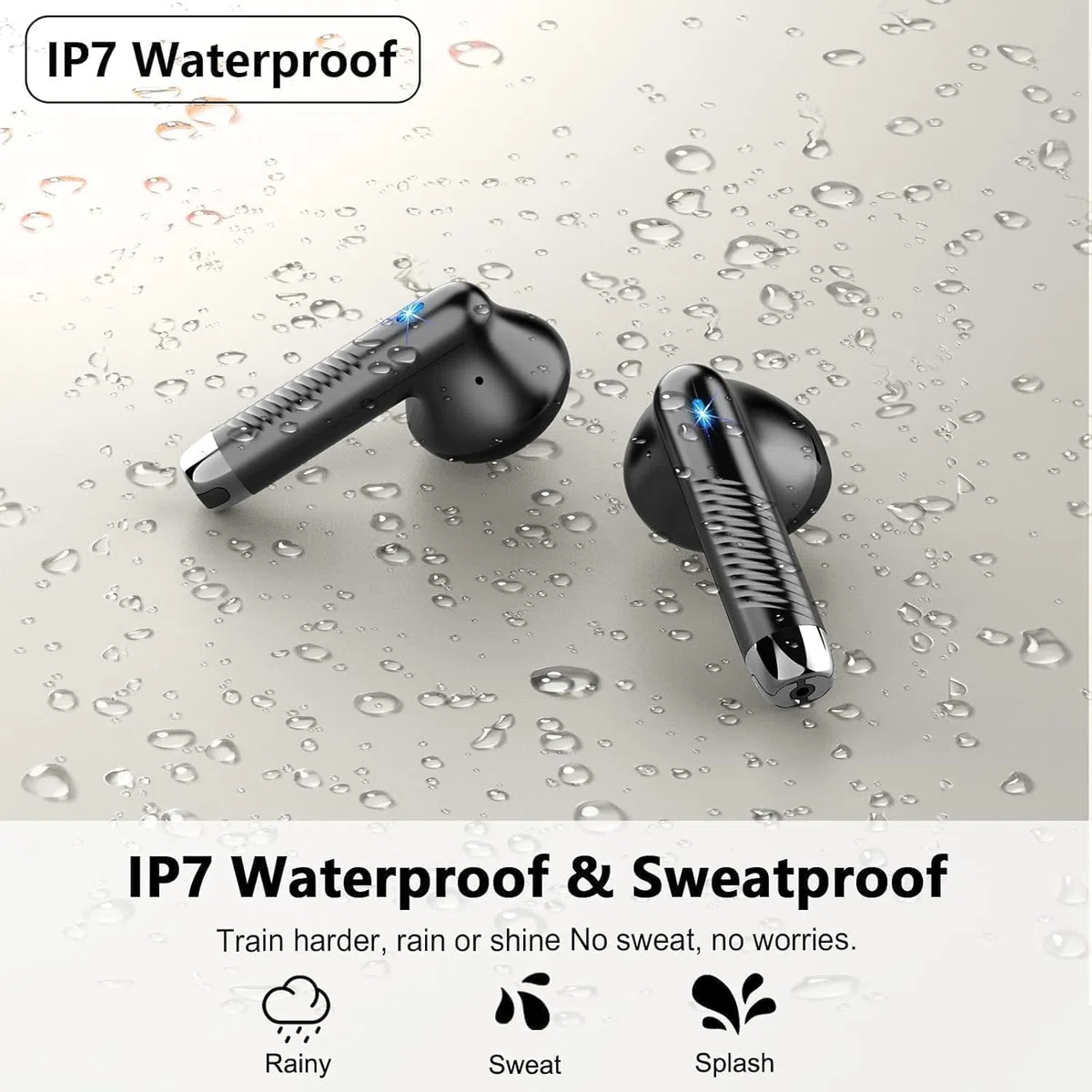Kopfhörer Kabellos Bluetooth 5.4, 2026 Neu In-Ear Bluetooth Kopfhörer mit App EQ Steuerung, 6D Tiefer Bass/56H Kabellose Kopfhörer/6 ENC Noise Cancelling Ear Buds, IP7 Wasserdicht Ohrhörer Android iOS