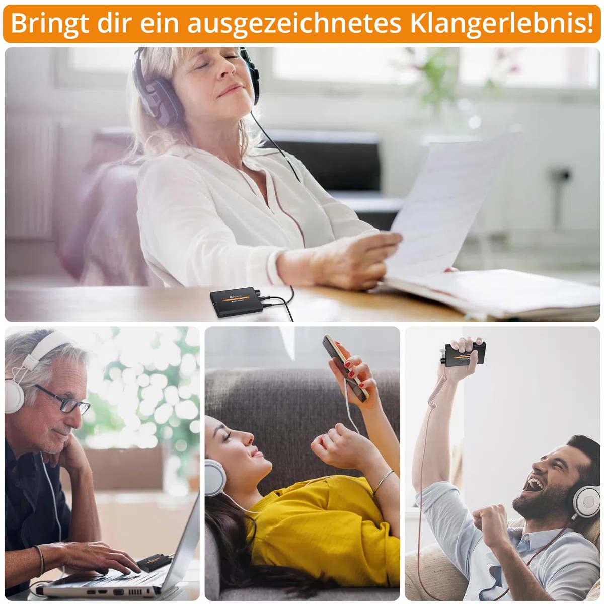 Neoteck 3,5 mm Kopfhörer-Verstärker, zweistufiger Verstärkungsschalter, tragbarer HiFi-Headset-Verstärker, Aluminium-matte Oberfläche