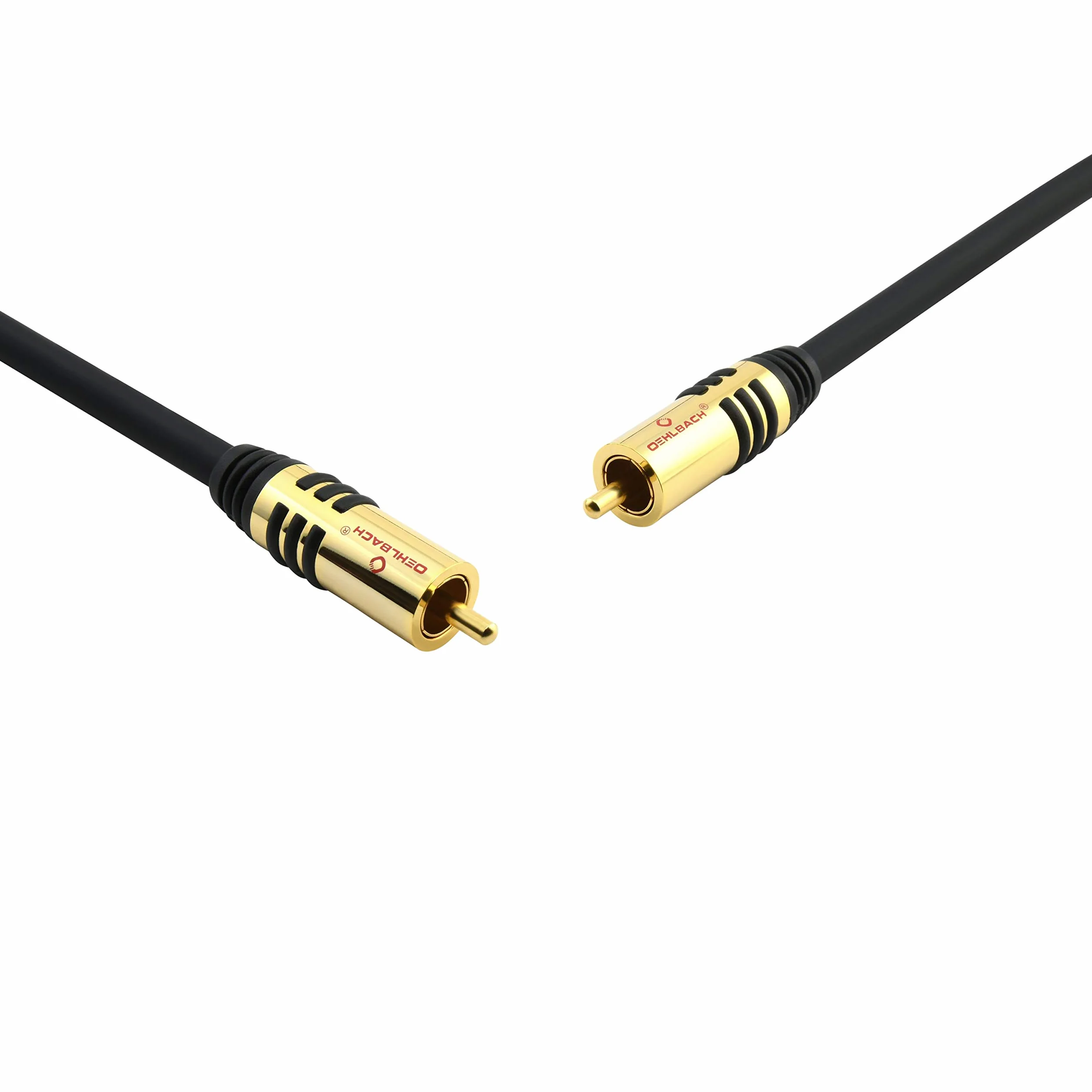 Oehlbach NF Sub, Cinch Subwoofer-Kabel - Audiokabel - rund - OFC - 3m - schwarz