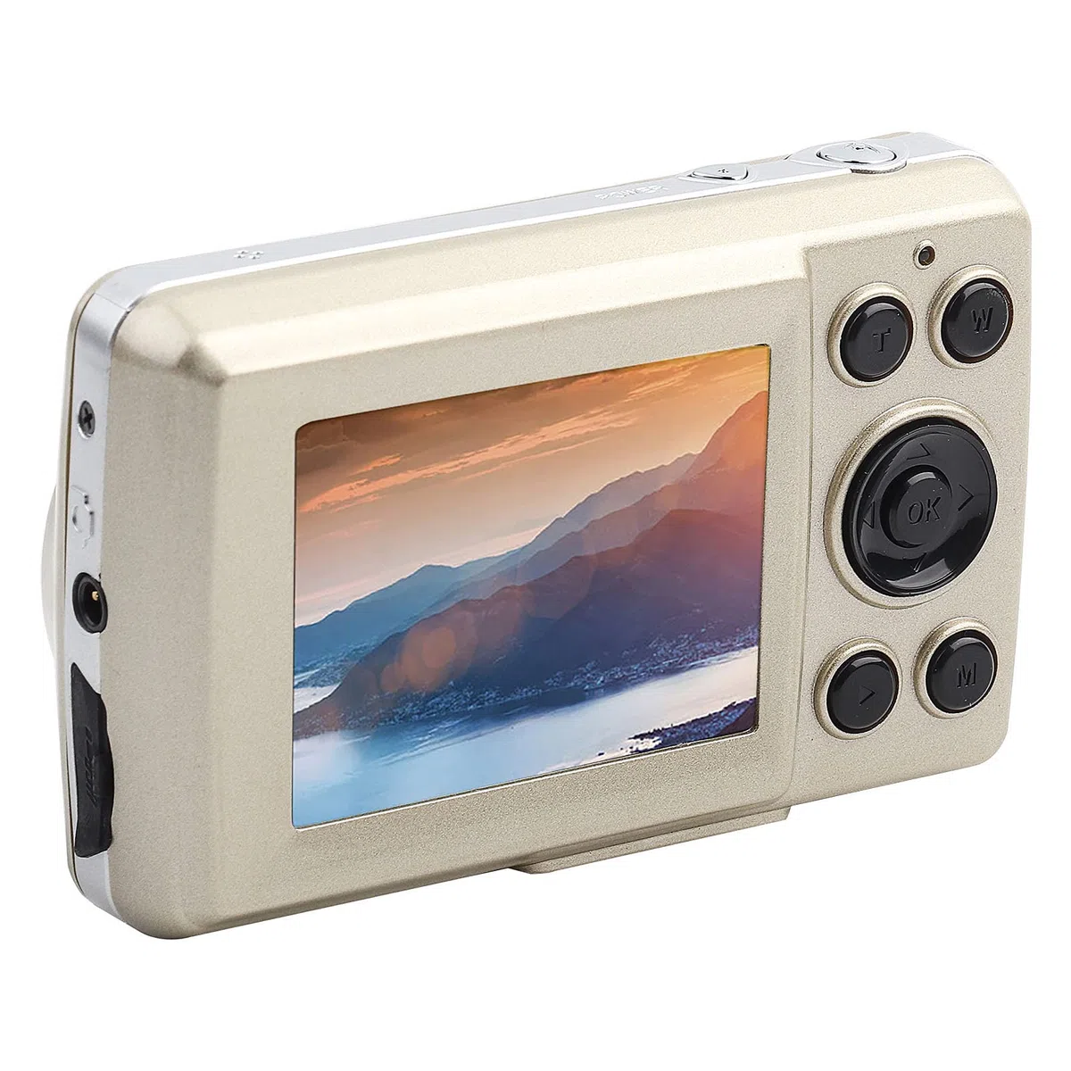 Digitalkamera, 16MP 16X Zoom HD Digital Videokamera Camcorder, 30FPS 720P Kompaktkamera mit 2.4 Zoll LCD Bildschirm, Nachtsicht, Kamerageschenk für Studenten, Jungen, Mädchen, Kinder(Gold)