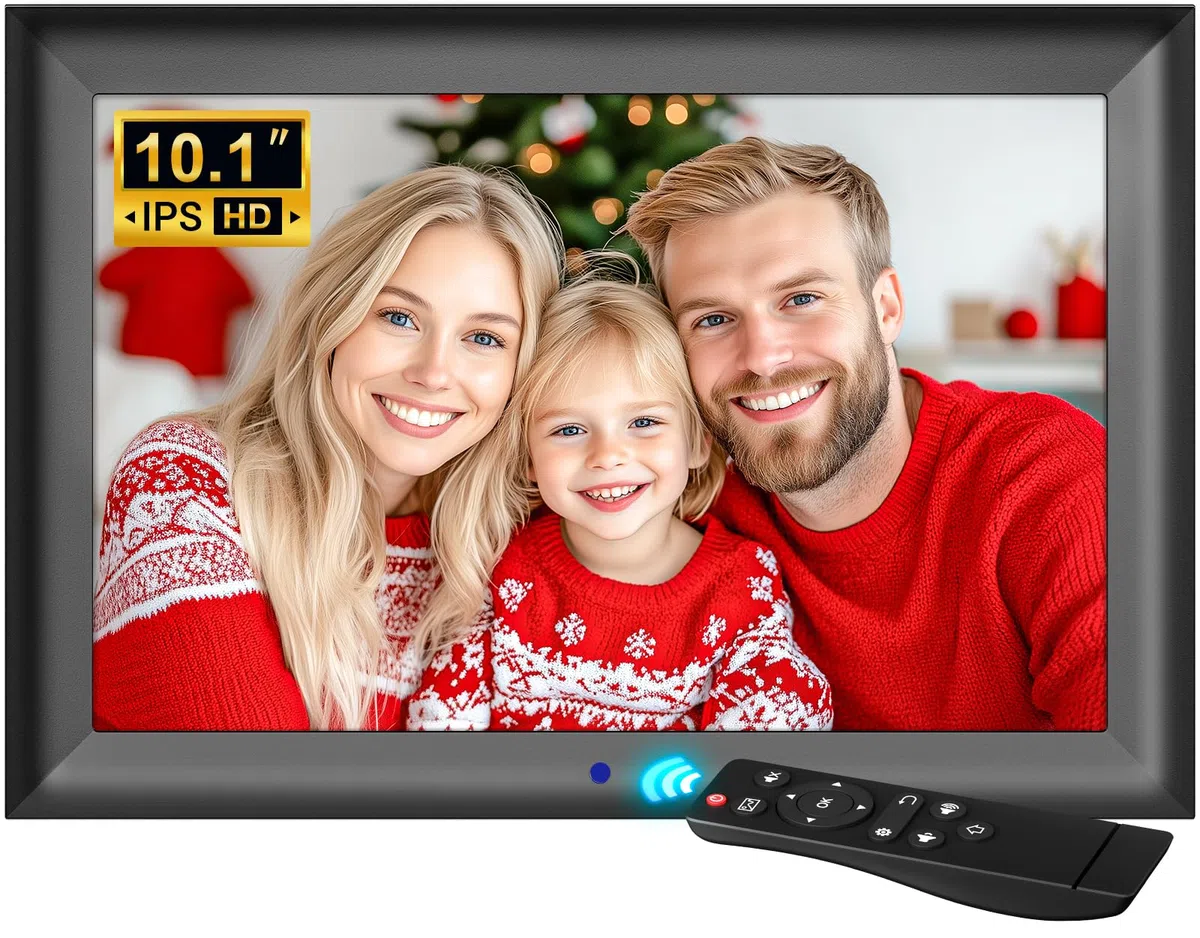 Digitaler Bilderrahmen 10,1 Zoll 1280x800 IPS USB SD-Karte Automatische Drehfunktion Foto Musik Video Player