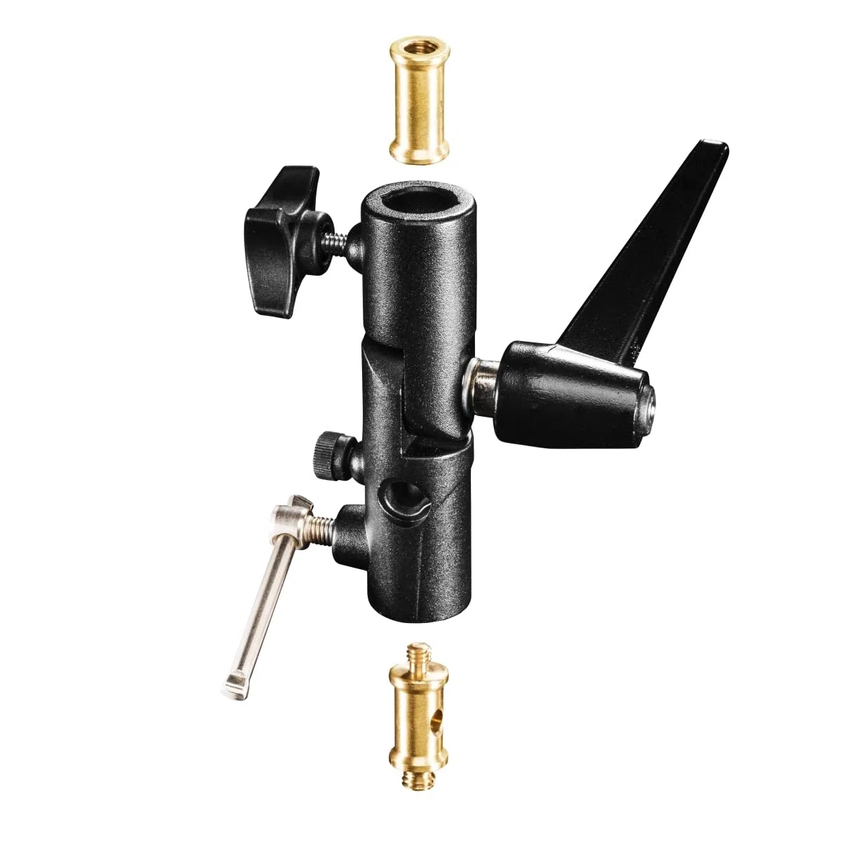 Walimex Pro Schirmhalter neigbar mit Spigotaufnahme schwarz