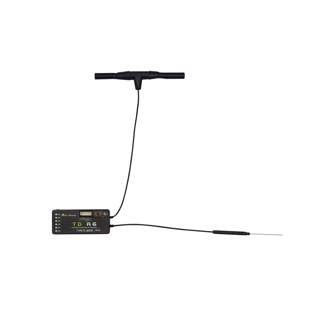FrSky TD R6 Dual-Band Empfänger Simultan 2,4 GHz & 900 MHz 6 PWM-Ausgänge SBUS Out & FBUS/S.Port Lange Reichweite bis zu 100 km Black Box Leicht 4ms Race Mode OTA Firmware Update