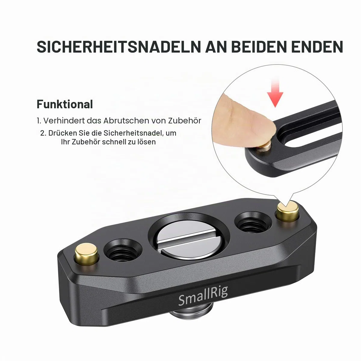 SMALLRIG NATO Rail (48mm) NATO Schiene mit Feststellschraube für ARRI Standard - BUN2521B