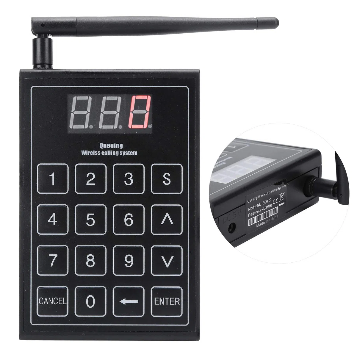 Bewinner Pager Tastatursender Digital für SU-668 SU-669 SU-680 SU-668S SU-669S, Restaurant Pager Tastatursender für Drahtlose Anrufe Pager, NUR Tastatur für Restaurant Anrufsysteme