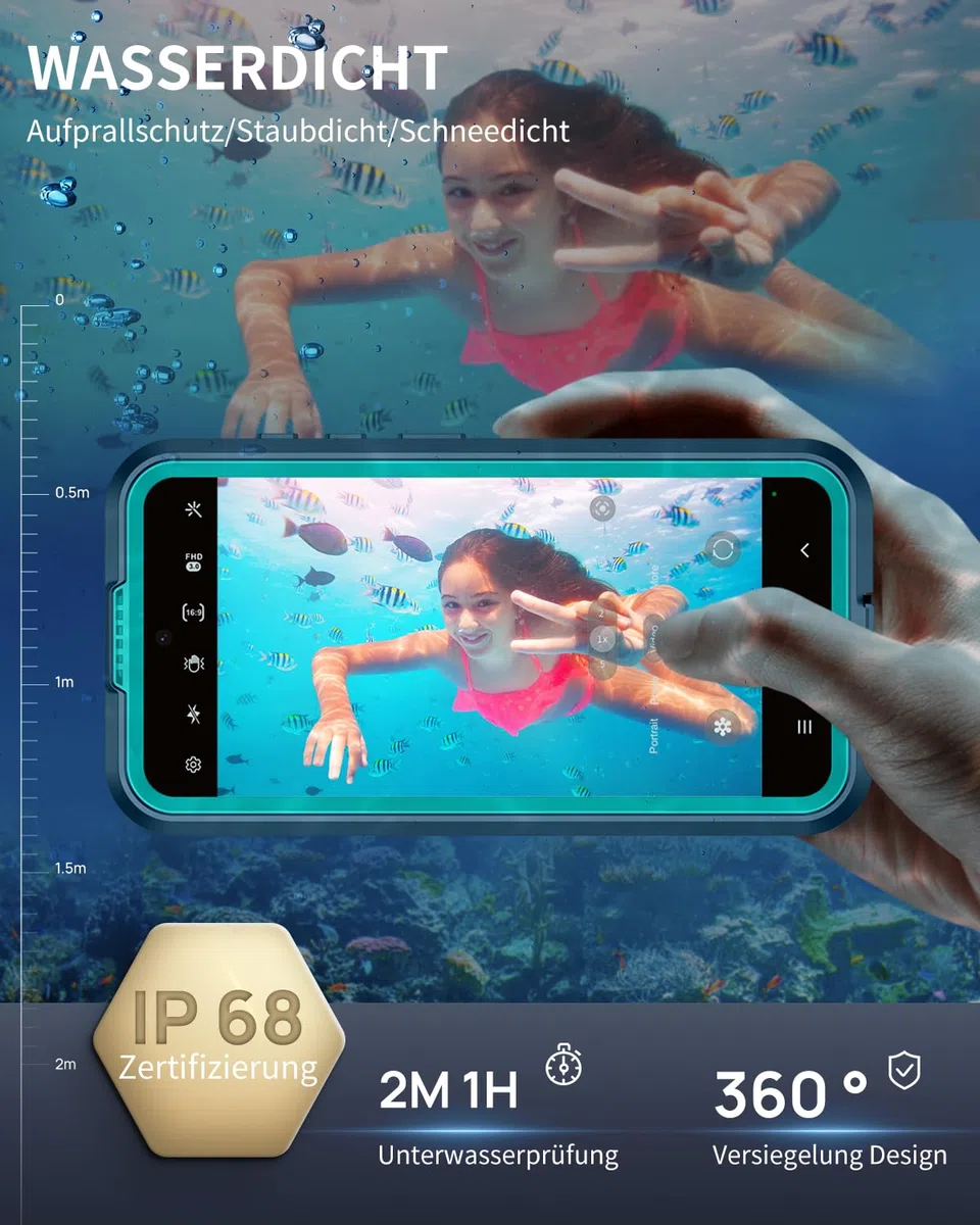 für Samsung Galaxy S26 Plus 5G Hülle Wasserdicht Kompatibel mit Magsafe, HandyHülle für Samsung S26 Plus IP68 wasserdichte 360 Schutzhülle,Stoßfest Outdoor Hülle mit Displayschutz,Blau