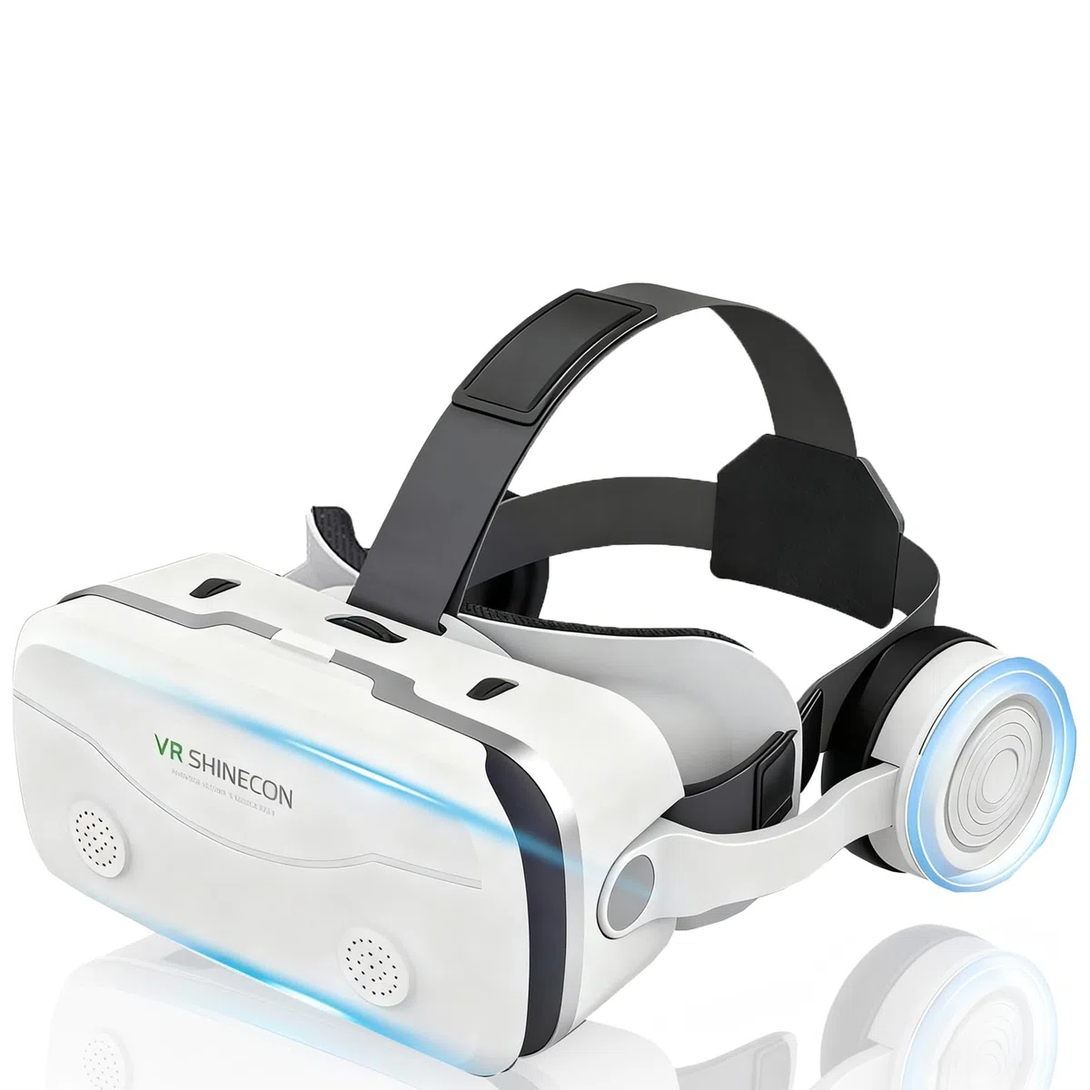 VR Brille für Handy, HD Anti-Blaulicht Virtual Reality Headset, 3D Brille kompatibel mit iPhone/Android, 4,7-7,2 Zoll (White)