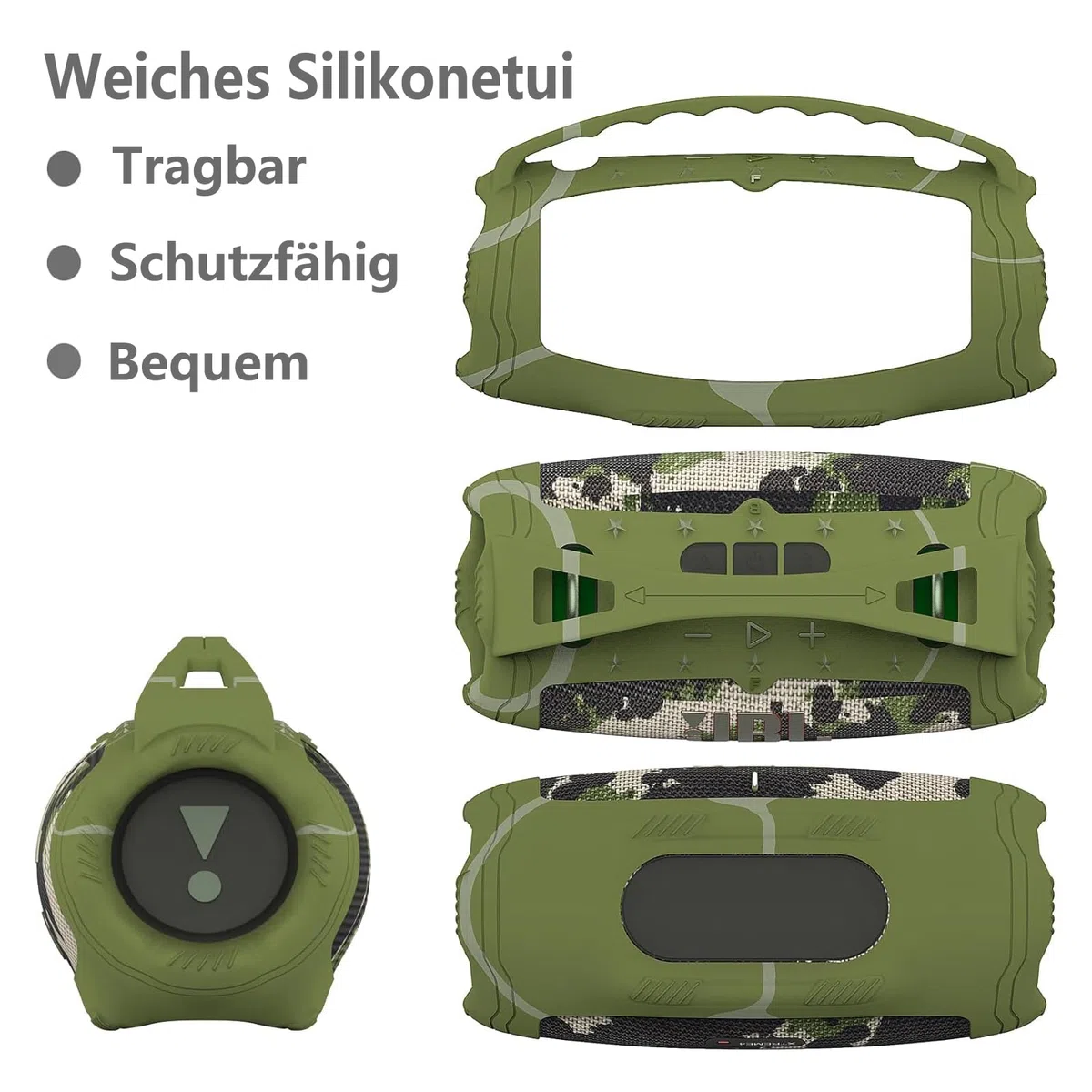 Silikon Case Cover Griff für JBL Xtreme 4 Portable Lautsprecher, weiche Schutzhülle für JBL Xtreme 4 Portable Lautsprecher Zubehör (nur Fall)