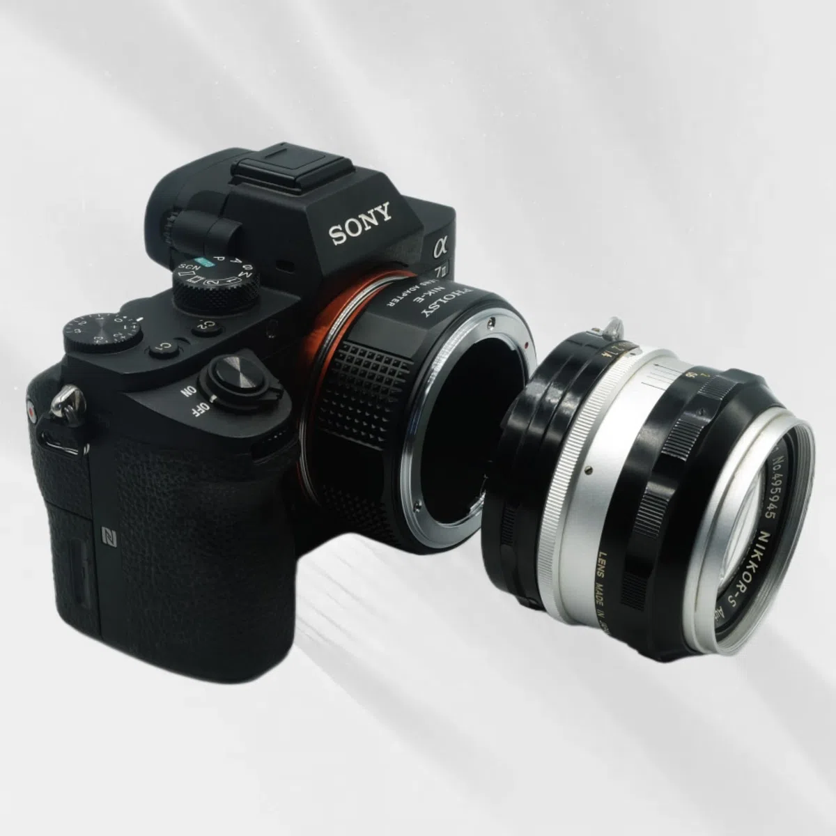 PHOLSY Kompatibel mit Nikon F auf Sony E Objektivadapter für Nikkor F/AI/AIS/AF/AF-I/AF-S Objektiv und Sony E Kameragehäuse a7 a6000 a6300 a6500 a5000 a5100 NEX 7/6/5, 5N 3N a9ii a7S iii