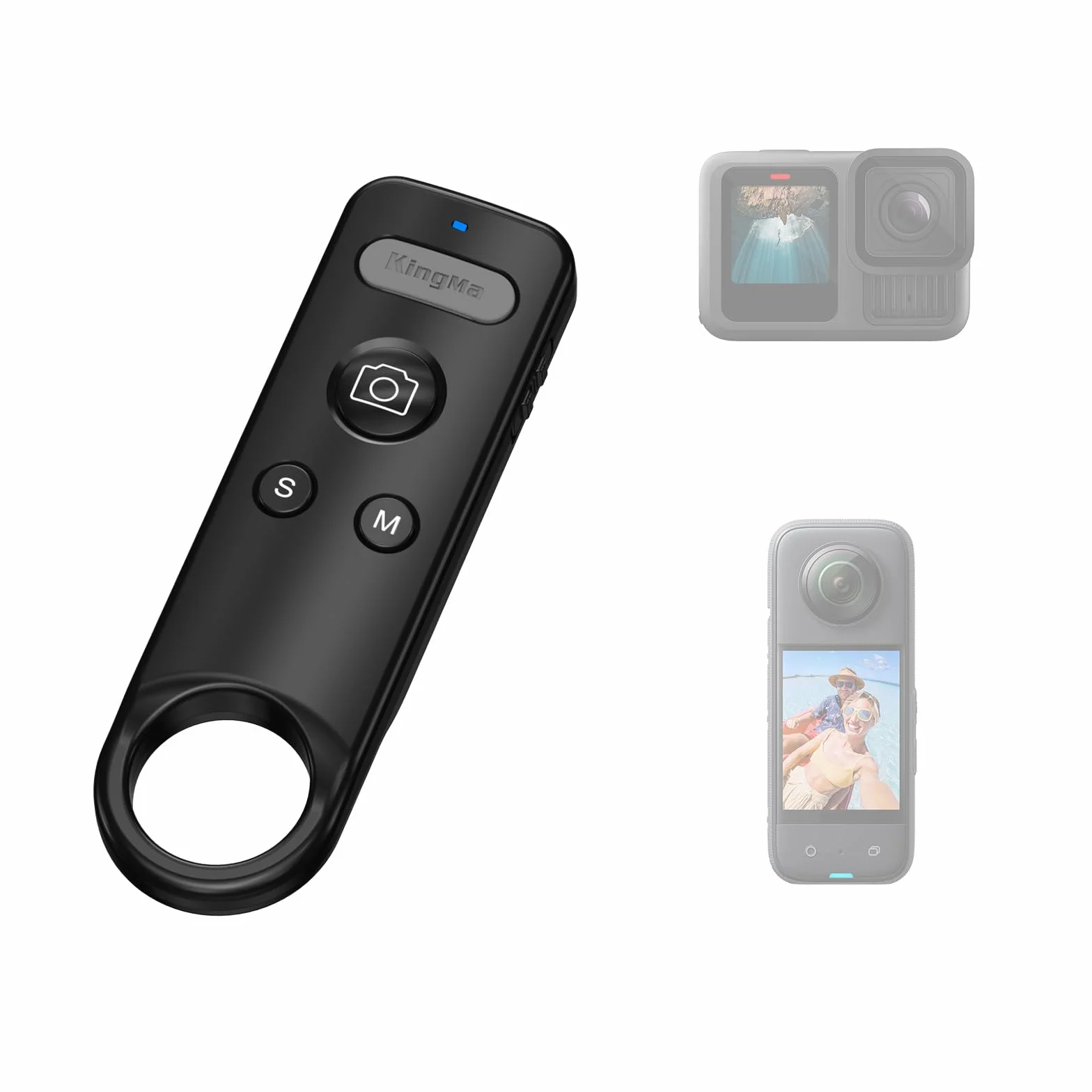 Drahtlose Fernbedienung für die Insta 360 ACE – Bluetooth-Fernbedienung, kompatibel mit GoPro 8/9/10/11/12/13, für Insta360 X2, X3, X4, X5, GO3/3S, ACE, PRO1/2 – Sportkamera-Fernbedienung für Vlogging