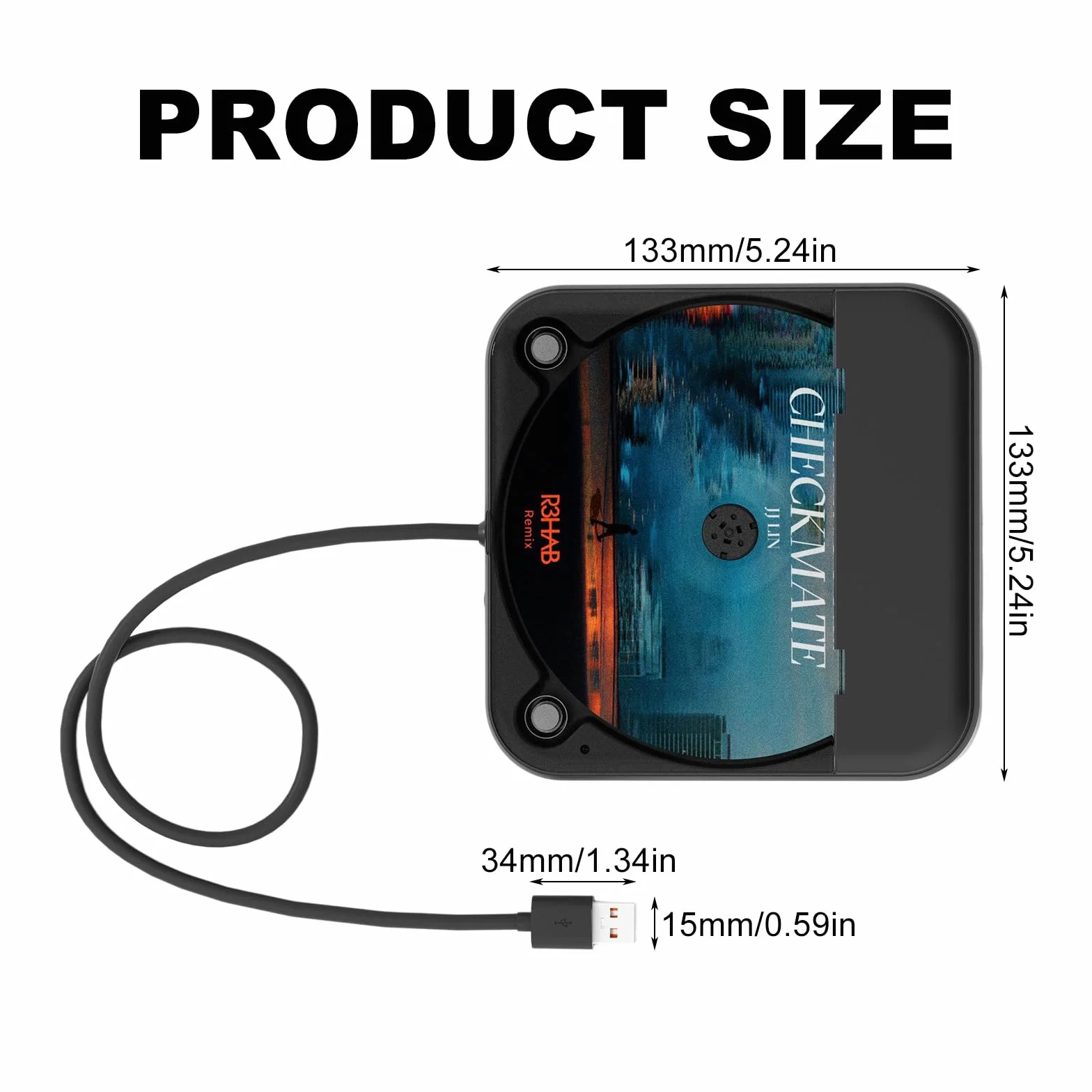 CD Player für Auto mit USB/AUX-Anschluss, Universal Auto CD-Player Externer CD Laufwerk, kompatibel mit AutoRadio, CD-Spieler für Fahrzeuge, Laptop, PC, Fernseher, mit AUX-Kabel, Schwarz