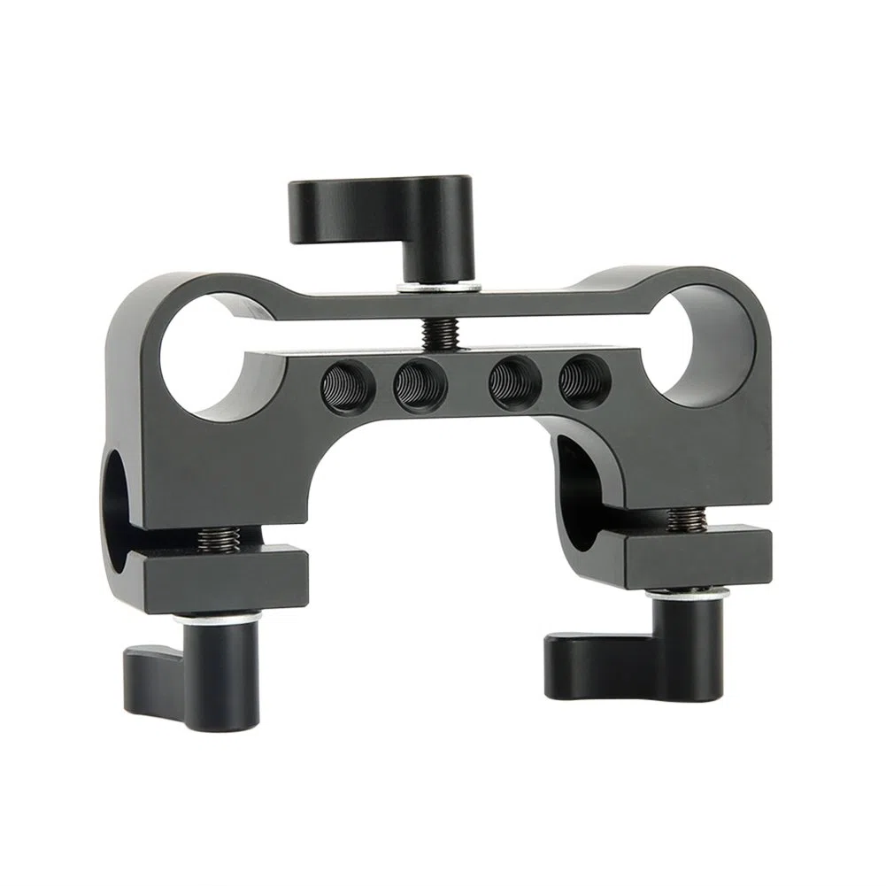 NICEYRIG 15 mm Rod Clamp Dual zu Single 90 Grad Schienenblock für Video Camcorder Kamera DV/DC Schulter Support System