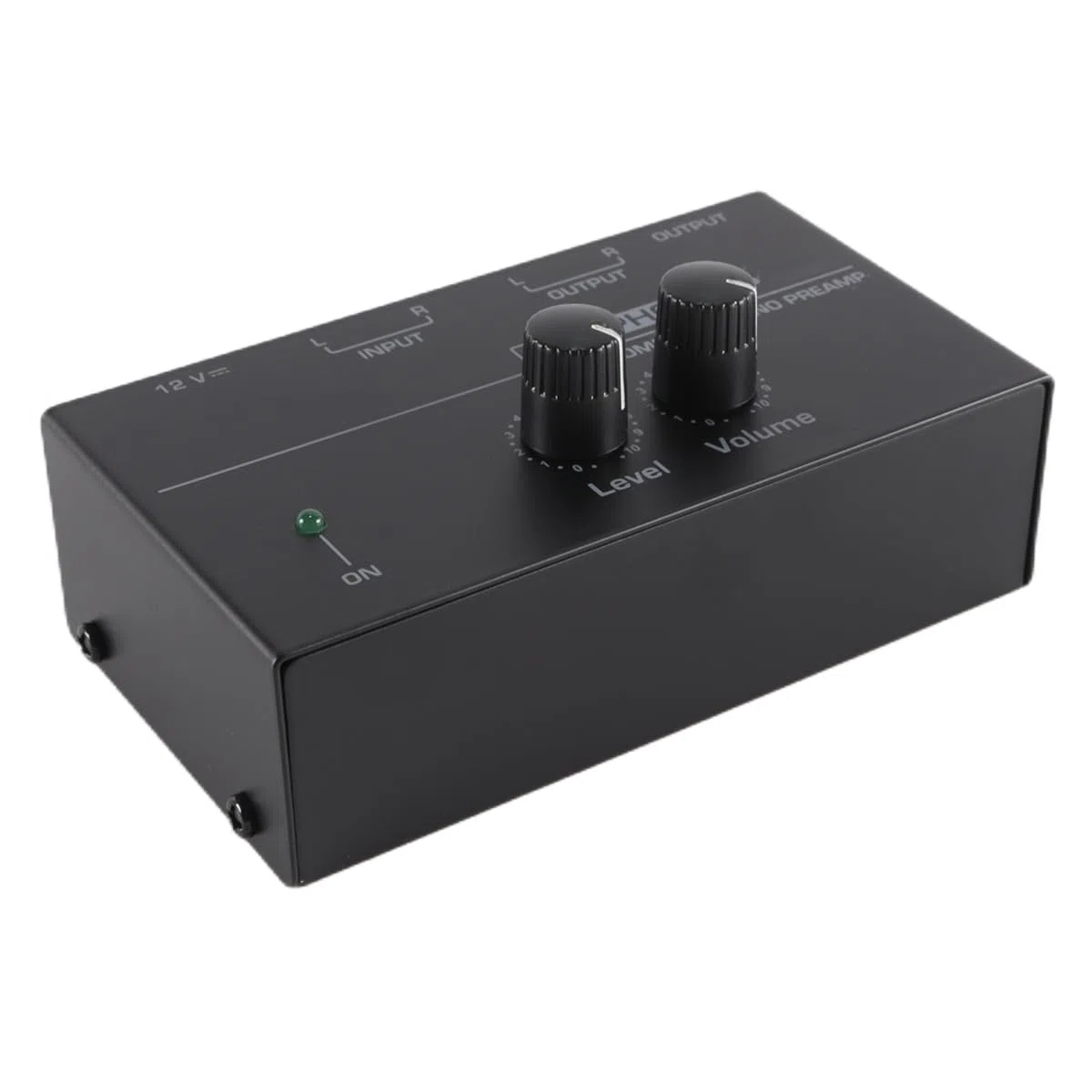 Alide PP500 Phono-Vorverstärker mit Lautstärkeregler, kompakter Audio-Vorverstärker für Plattenspieler, Heim-Audiosysteme, Schwarz