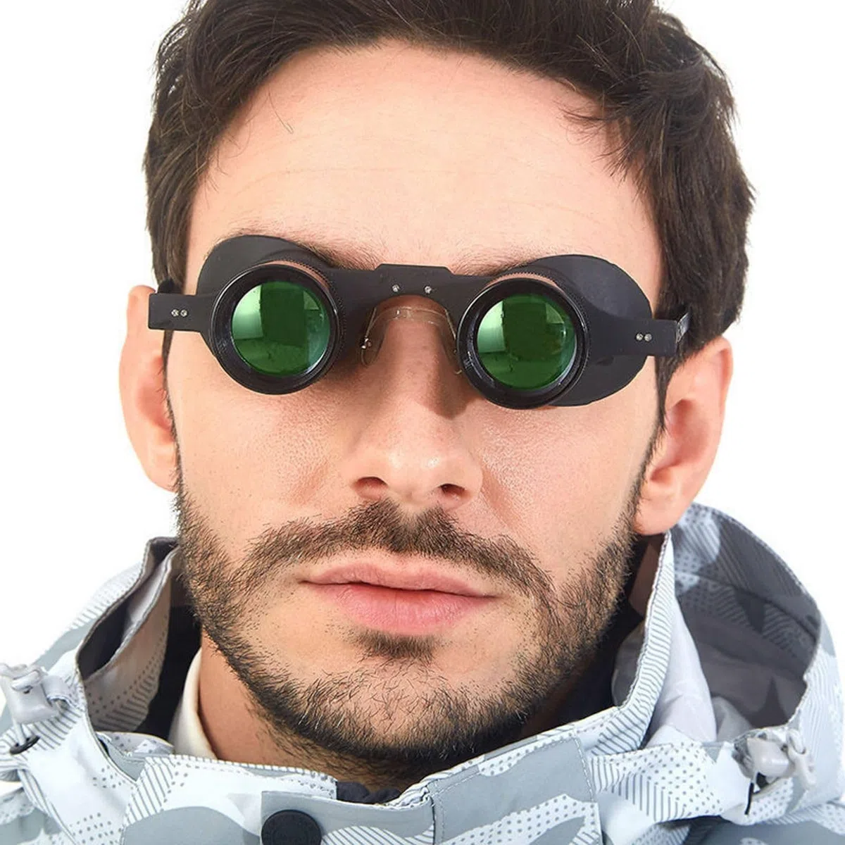 Kleines Fernglas, Fernglas Brille, tragbar, freihändiges Fernglas, Teleskop, 10 Fach Zoom Brille für Outdoor Angeln