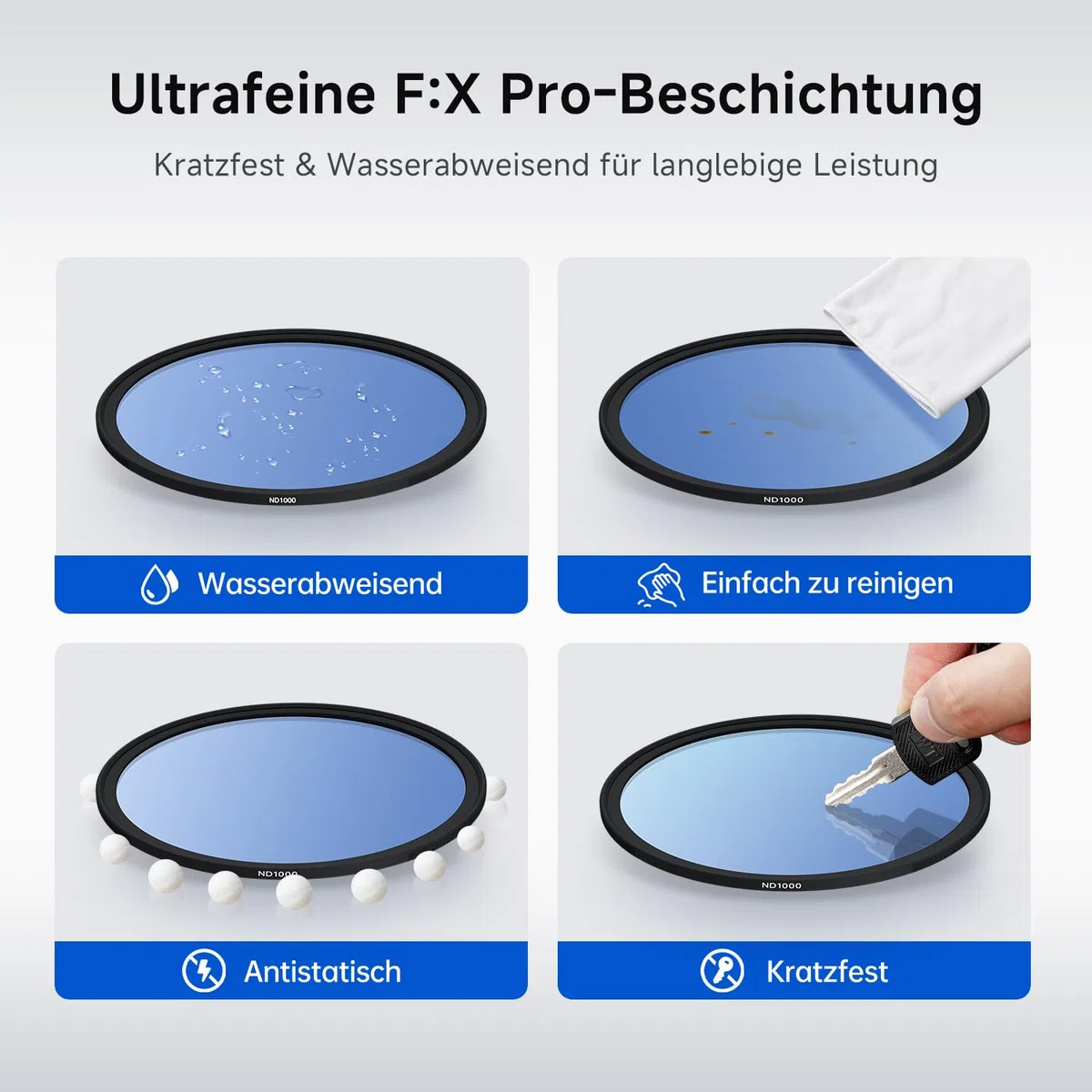 Rollei F:X Pro Magnetische ND- Rundfilter-Set Mark II in 67mm. Rollei Magnet Filter/Graufilter-Set bestehend aus CPL,ND8, ND64,ND1000 und magnetischen Basisring ideal für die Langzeitbelichtung