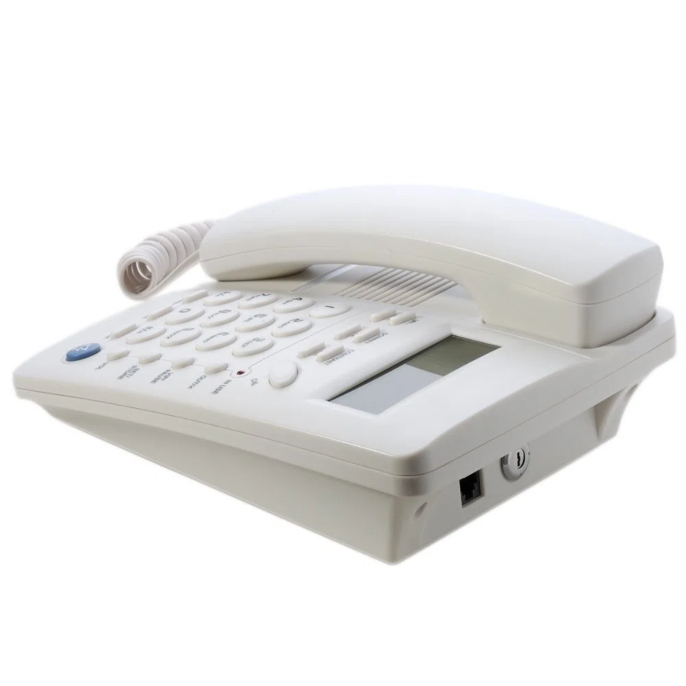 Ornin Y043 schnurgebundenes Telefon mit Lautsprecher, Anruferanzeige über LCD (Weiß) …