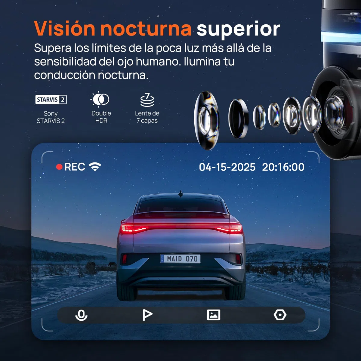 【70mai 4K Omni Dashcam + 128GB SD Karte + UP04】 70mai Dash Cam 4K Omni, 360 Grad Vorne und Hinten mit Dual STARVIS 2 HDR, 4G LTE, AI-Bewegungserkennung, Nachtsicht, GPS WiFi, 24H Parkmodus