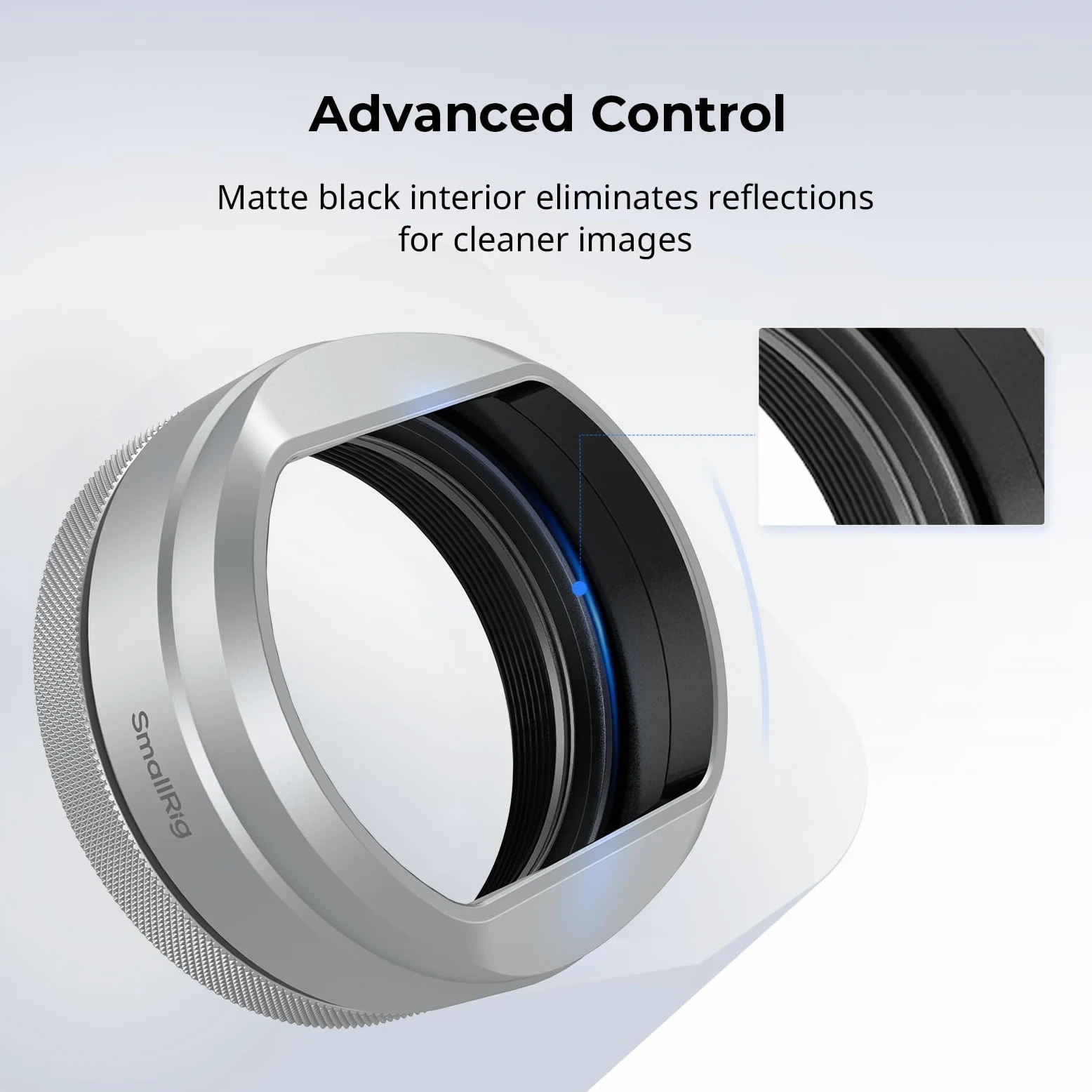 SMALLRIG UV-Filter Gegenlichtblende für FUJIFILM X100VI / X100V, UV-Filter mit 99% Lichtdurchlässigkeit, Antireflex & Anti-Ghosting-Funktion, Gegenlichtblende aus Aluminiumlegierung, Silber – 5851