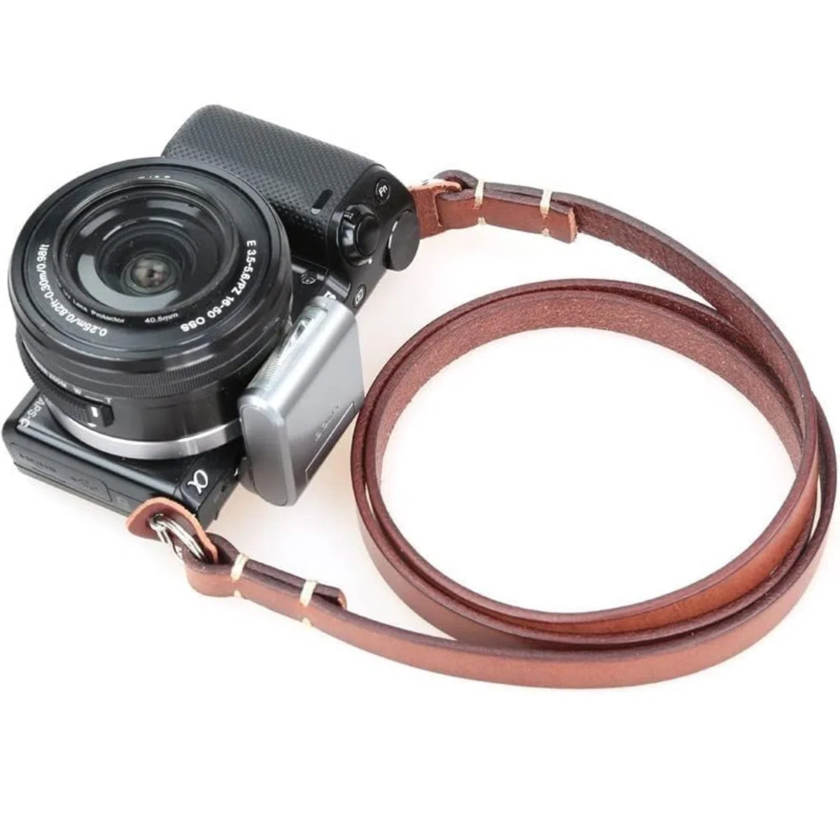 Kameragurt Kamera Halsband Natur Leder Kamera Tragegurt Verstellbar für DSLR SLR Kompakt Kamera für Sony, Canon, Pentax, Nikon, Olympus usw