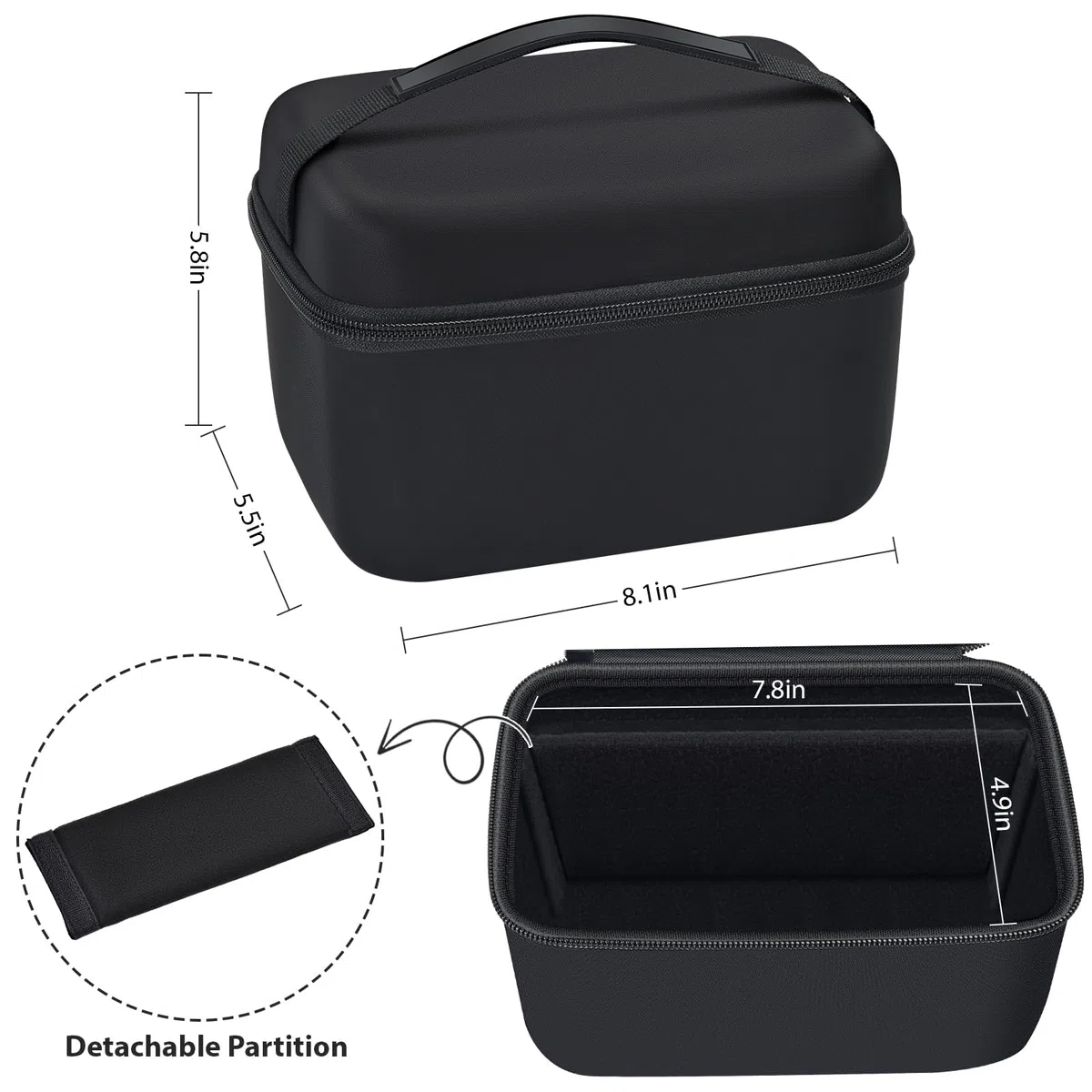 Mini Beamer Tasche Kompatibel mit LQWELL/für Magcubic/für YEEFON/für ELEPHAS/für Alwtniet Beamer 4k, Mini Projektor Aufbewahrungsbox Tragetasche für Zubehör -Nur Box