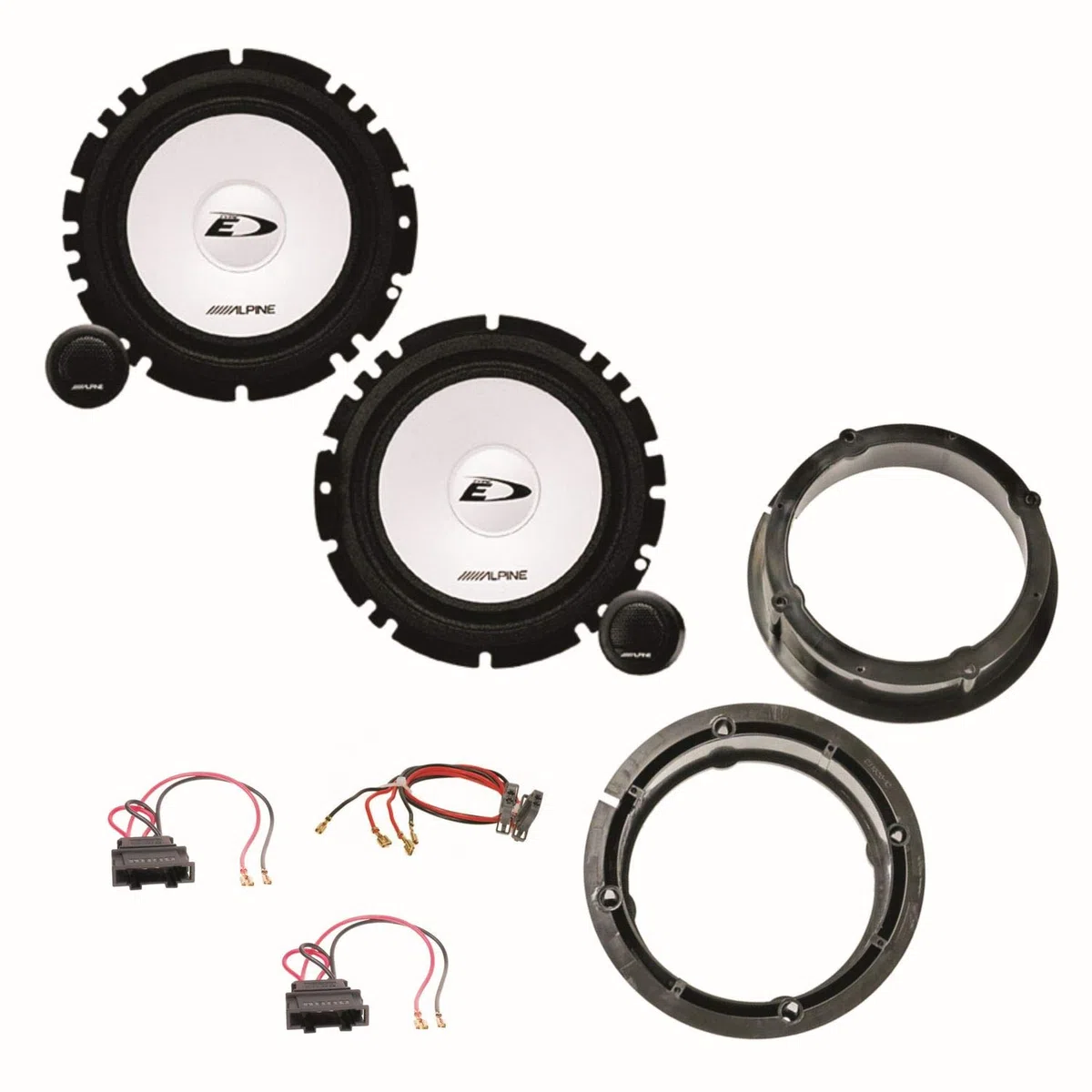 Alpine SXE-1750S Lautsprecher System 16,5 cm vorne Einbauset für Golf 4 Bora