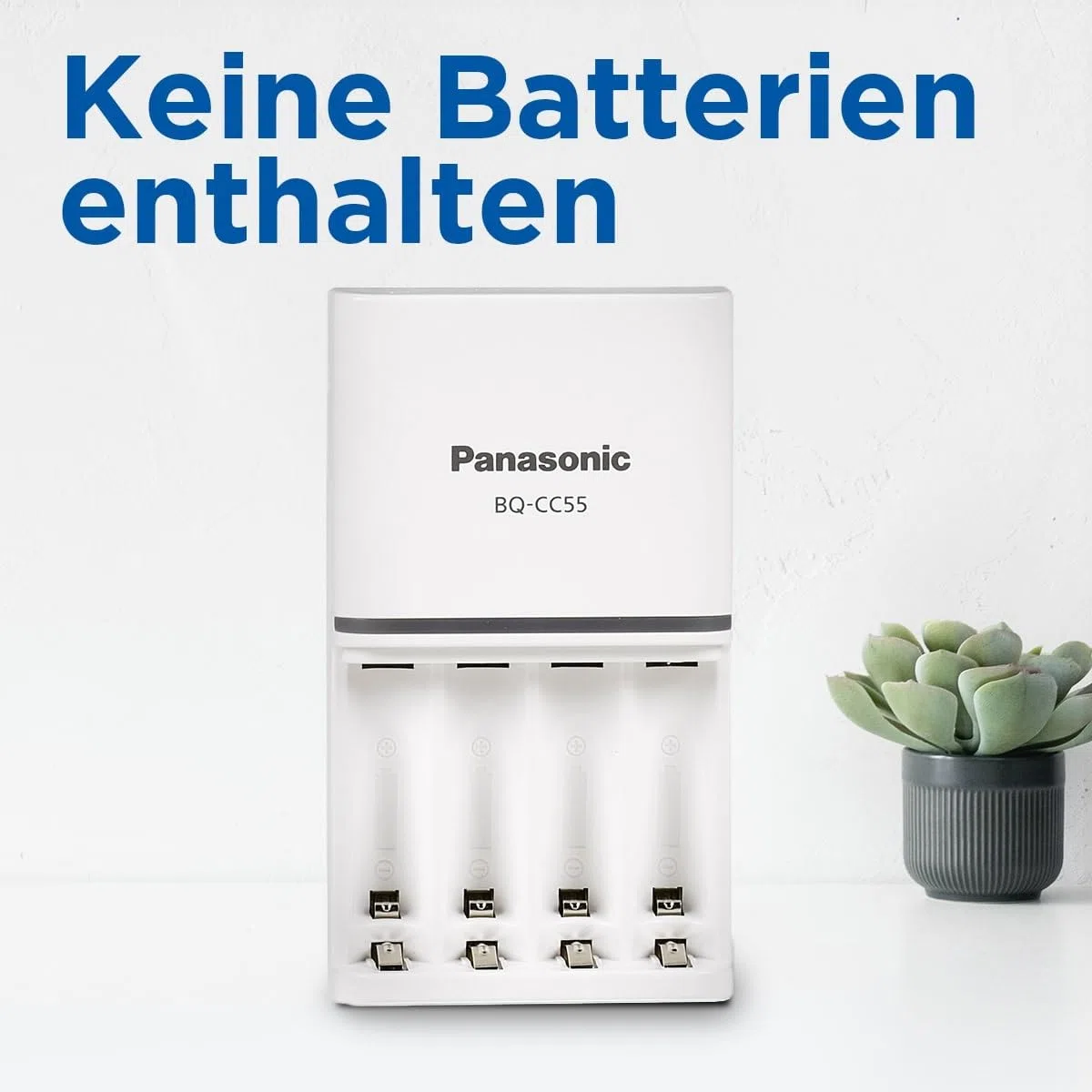 eneloop SmartPlus Ladegerät, für 1-4 AA/AAA NI-MH Akkus, 1.5 Stunden Ladezeit, 10 Sicherheitsfunktionen