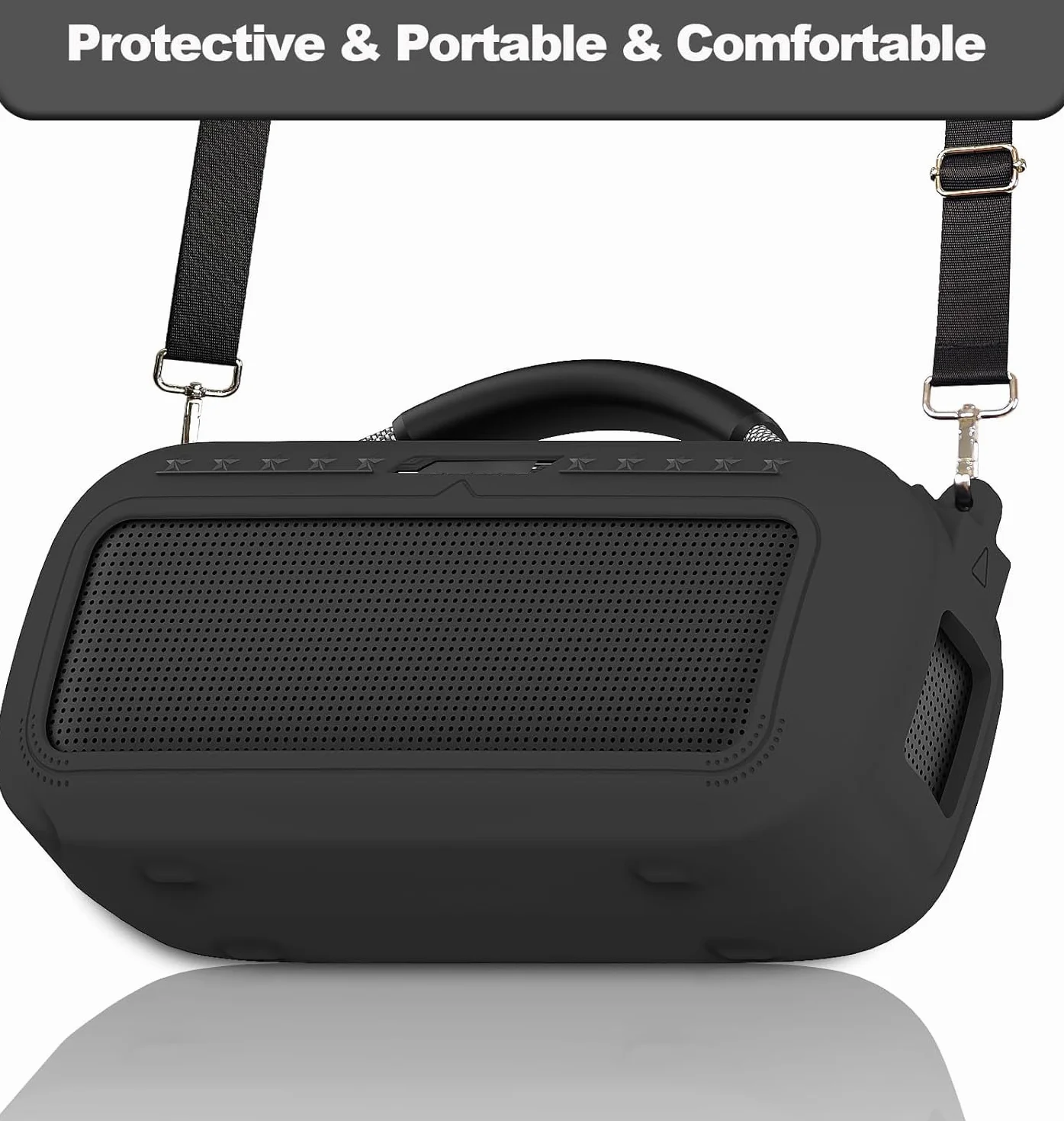 Silikon Case Cover und Srap für Bose SoundLink Max Portable Lautsprecher, weiche Schutzhülle für Bose SoundLink Max Portable Lautsprecher Zubehör (nur Case)